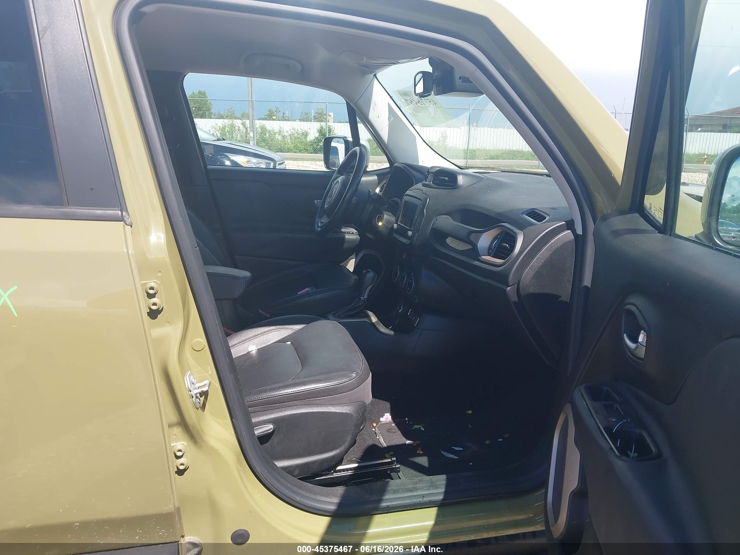 2015 Jeep Renegade Limited Green vin: ZACCJBDT8FPB99456