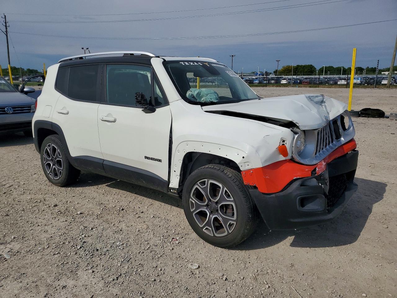 2015 Jeep Renegade Limited White vin: ZACCJBDT8FPC23254