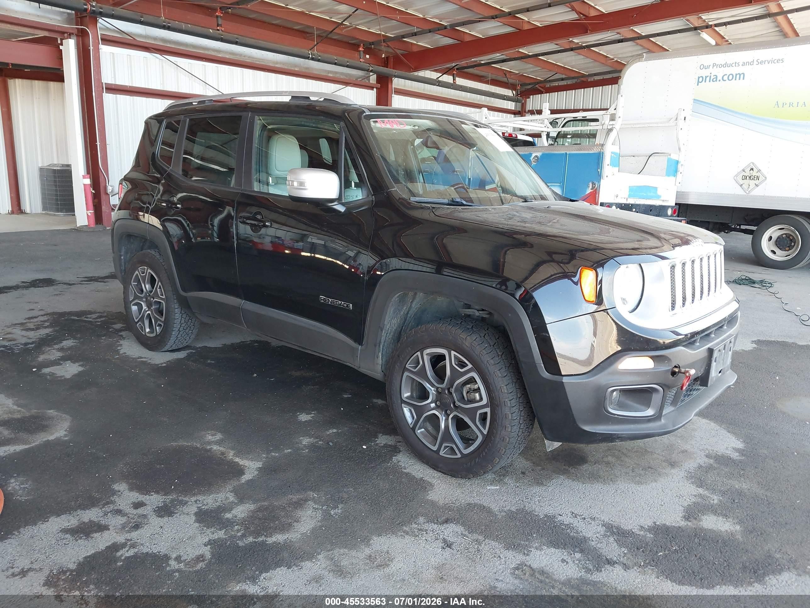 2015 Jeep Renegade Limited Black vin: ZACCJBDTXFPC06147