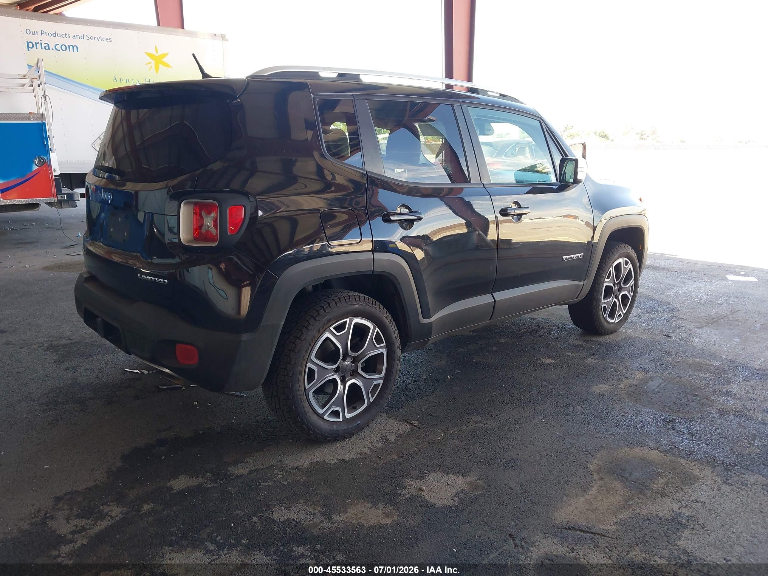 2015 Jeep Renegade Limited Black vin: ZACCJBDTXFPC06147