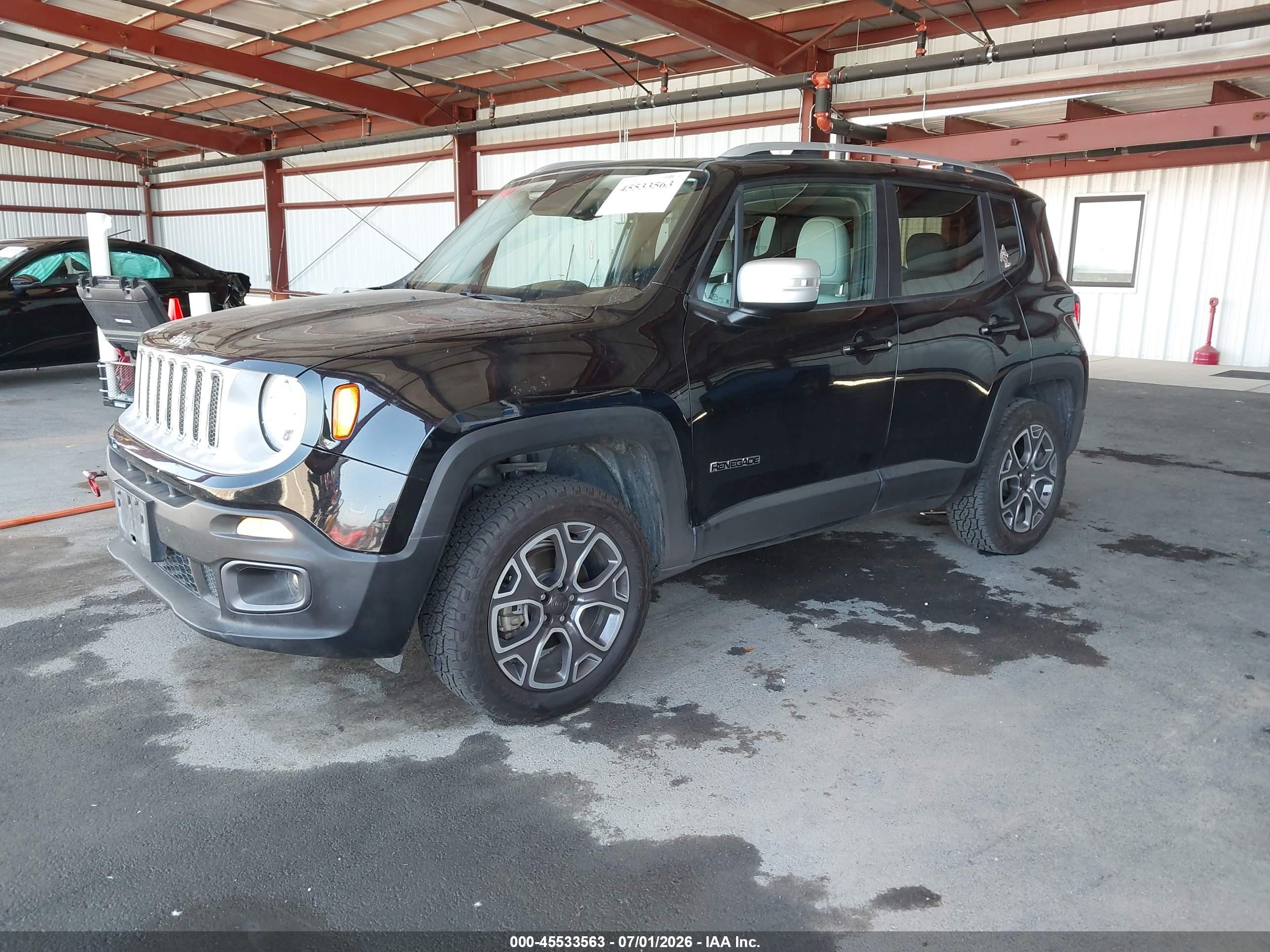 2015 Jeep Renegade Limited Black vin: ZACCJBDTXFPC06147