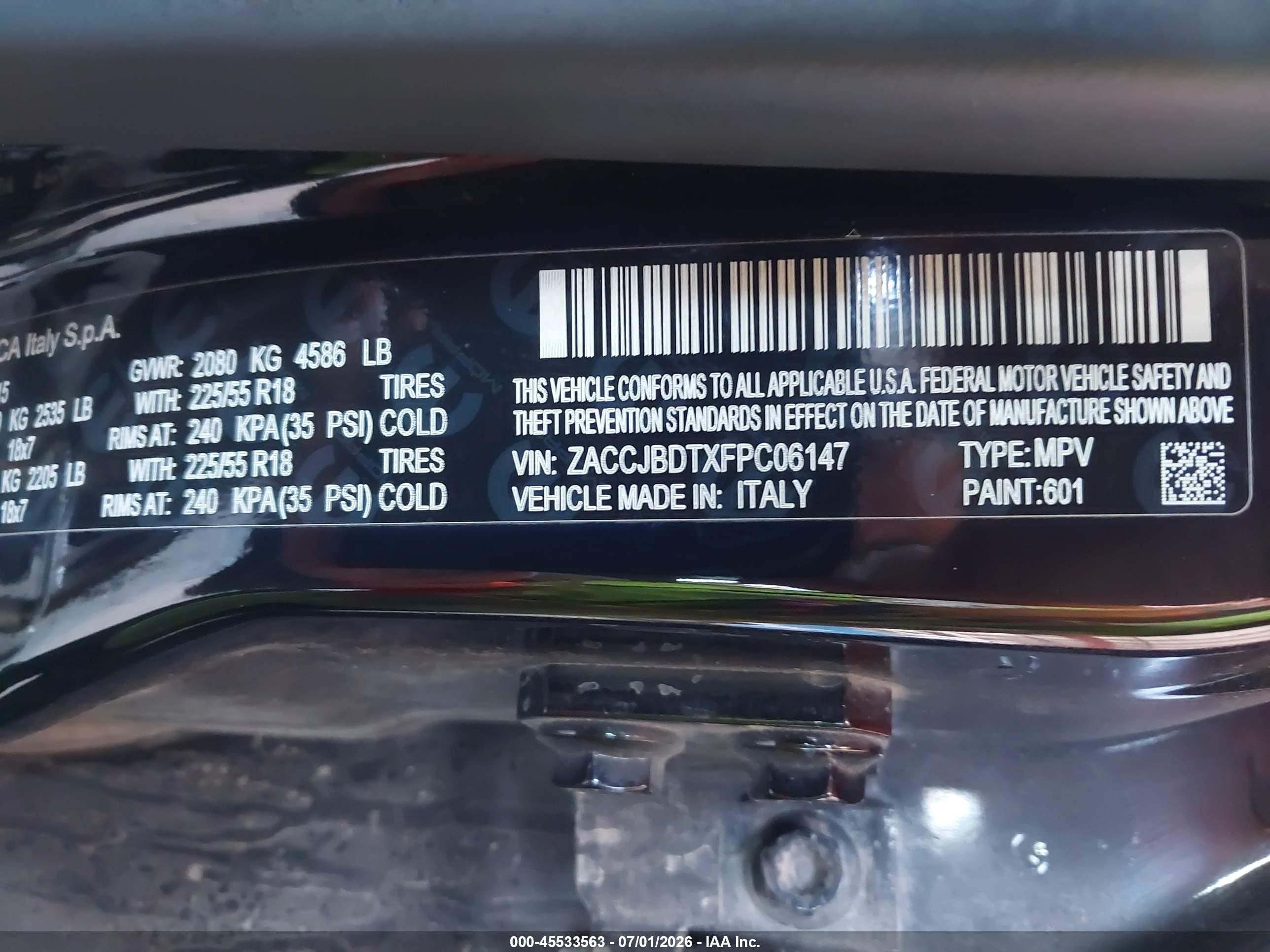 2015 Jeep Renegade Limited Black vin: ZACCJBDTXFPC06147