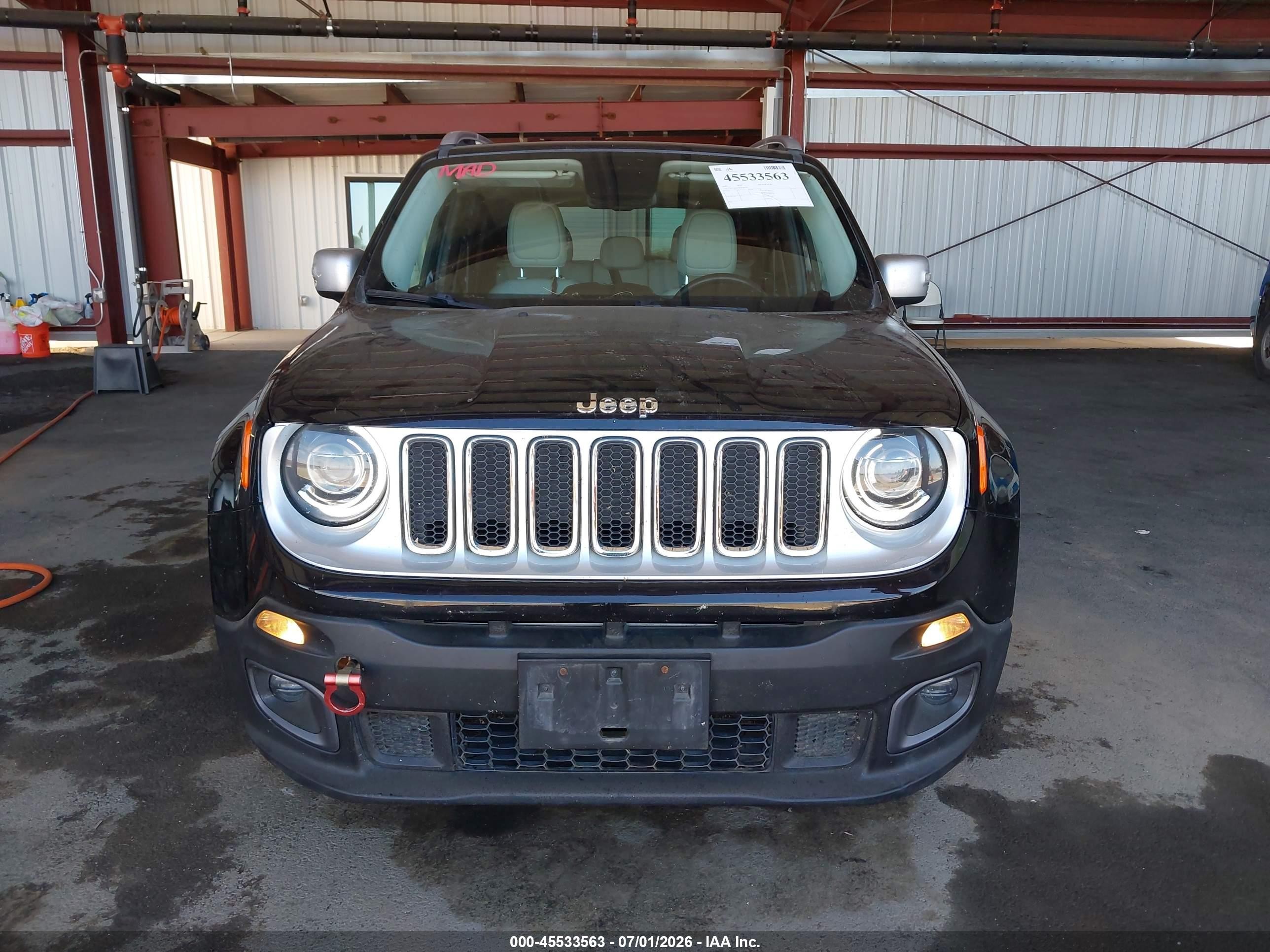 2015 Jeep Renegade Limited Black vin: ZACCJBDTXFPC06147