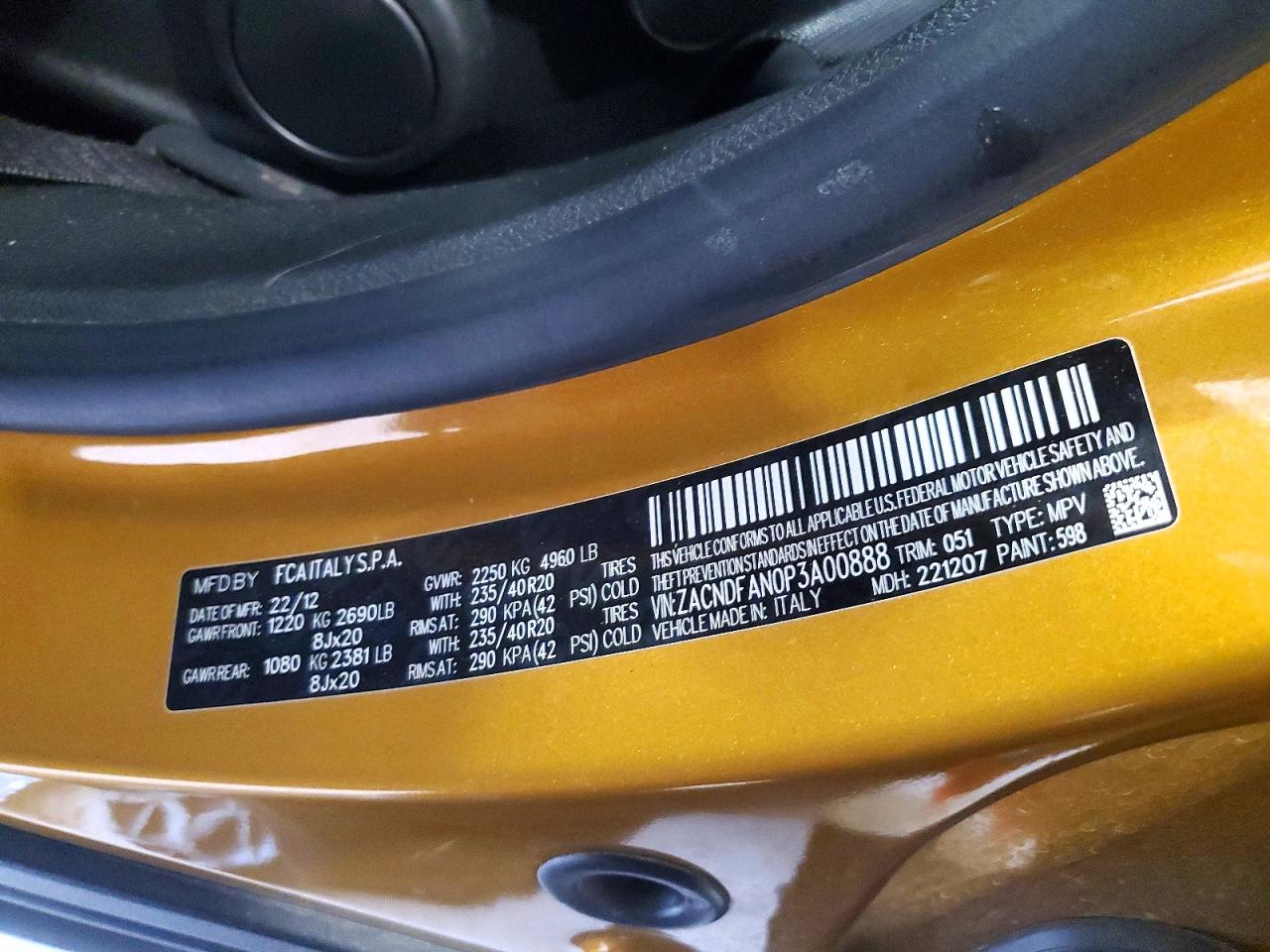 2023 Dodge Hornet Gt Gold vin: ZACNDFAN0P3A00888