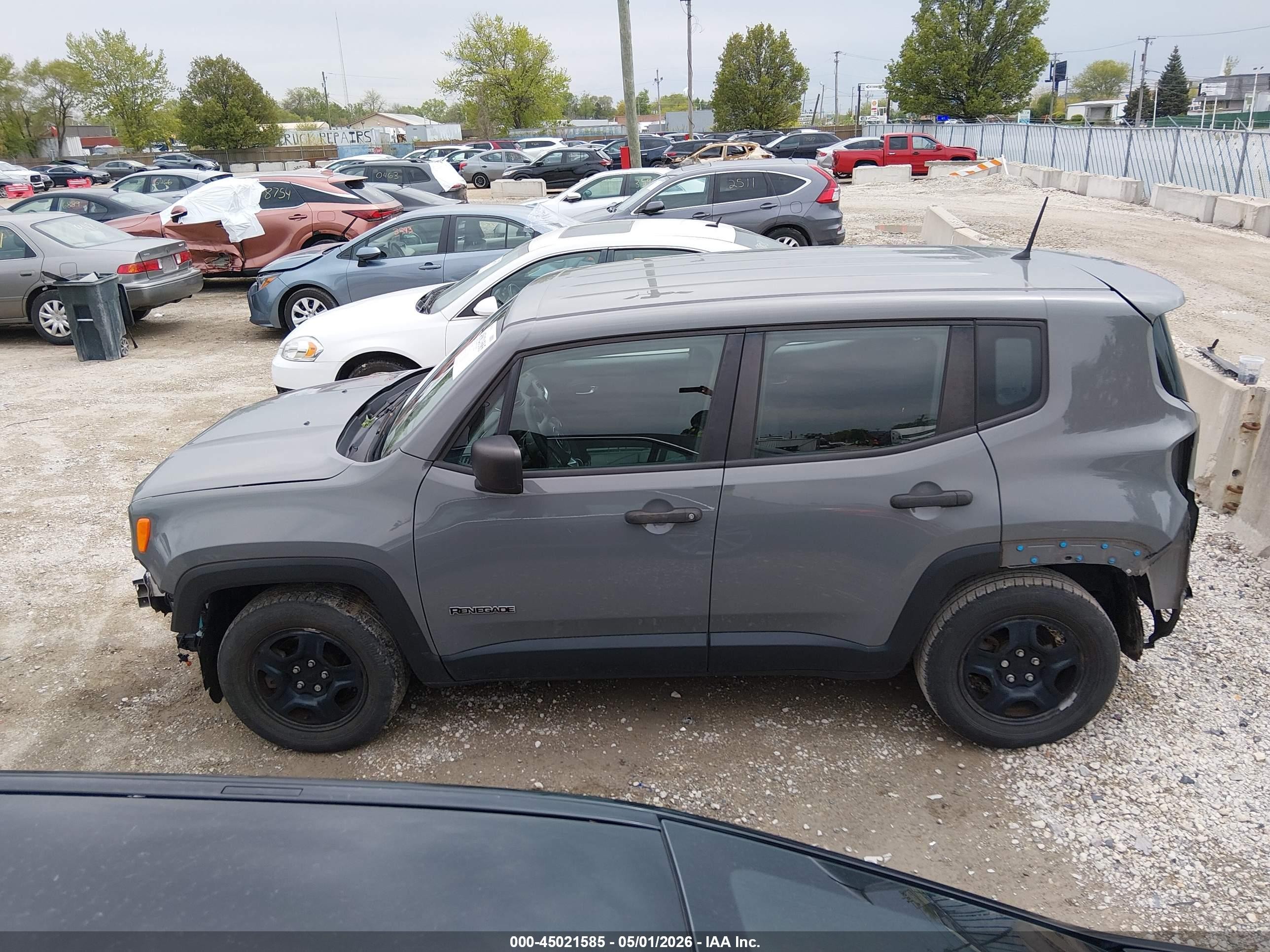 2020 Jeep Renegade Sport Fwd Gray vin: ZACNJAAB2LPL35863