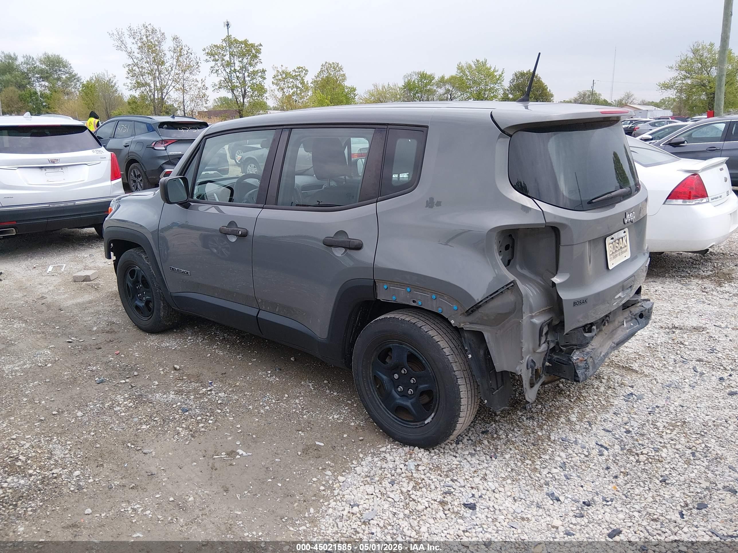 2020 Jeep Renegade Sport Fwd Gray vin: ZACNJAAB2LPL35863