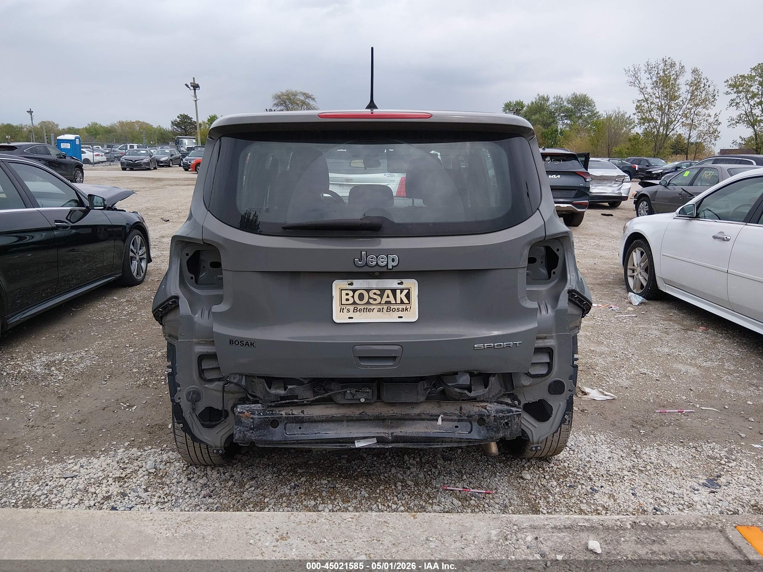 2020 Jeep Renegade Sport Fwd Gray vin: ZACNJAAB2LPL35863