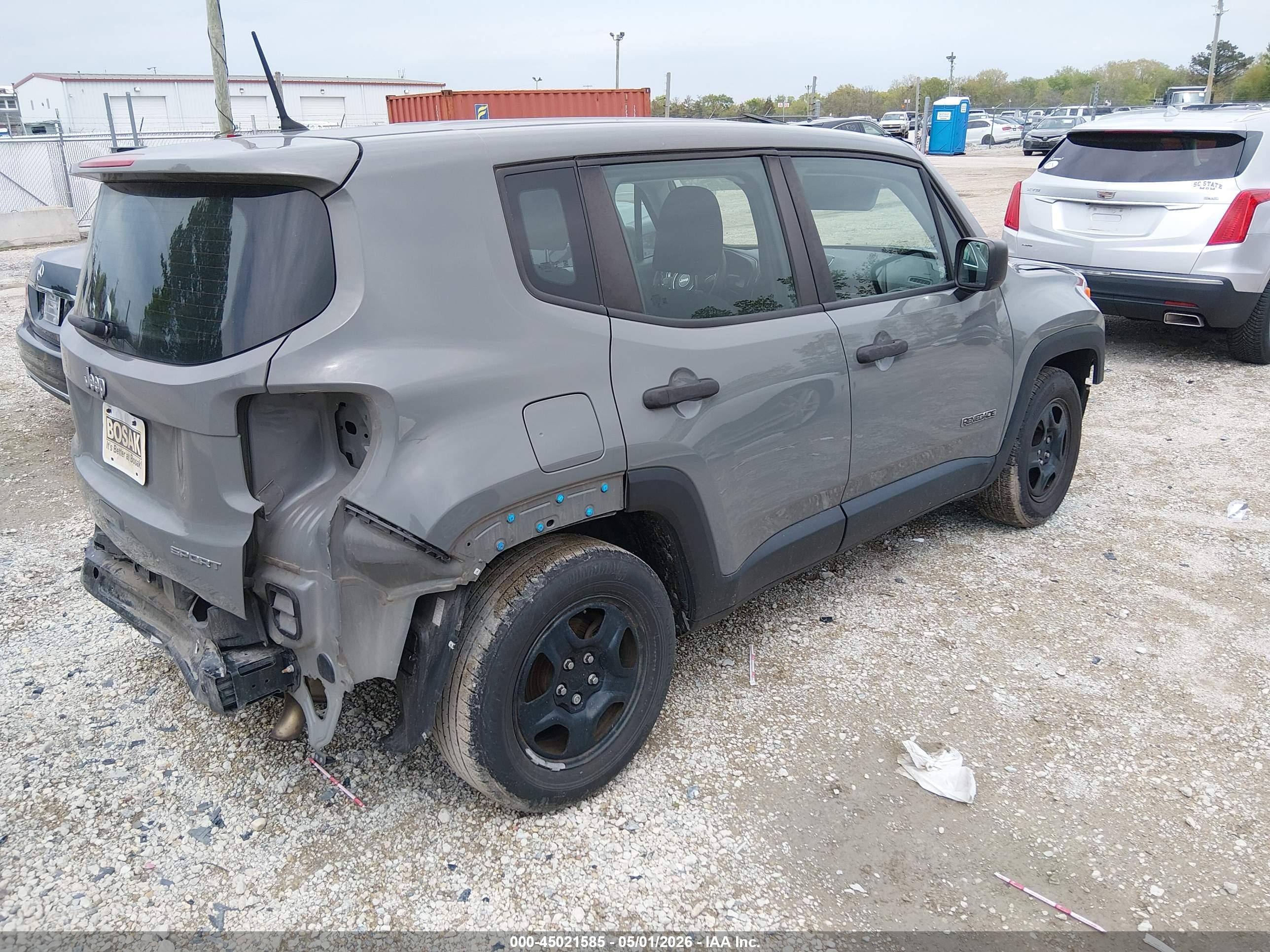 2020 Jeep Renegade Sport Fwd Gray vin: ZACNJAAB2LPL35863
