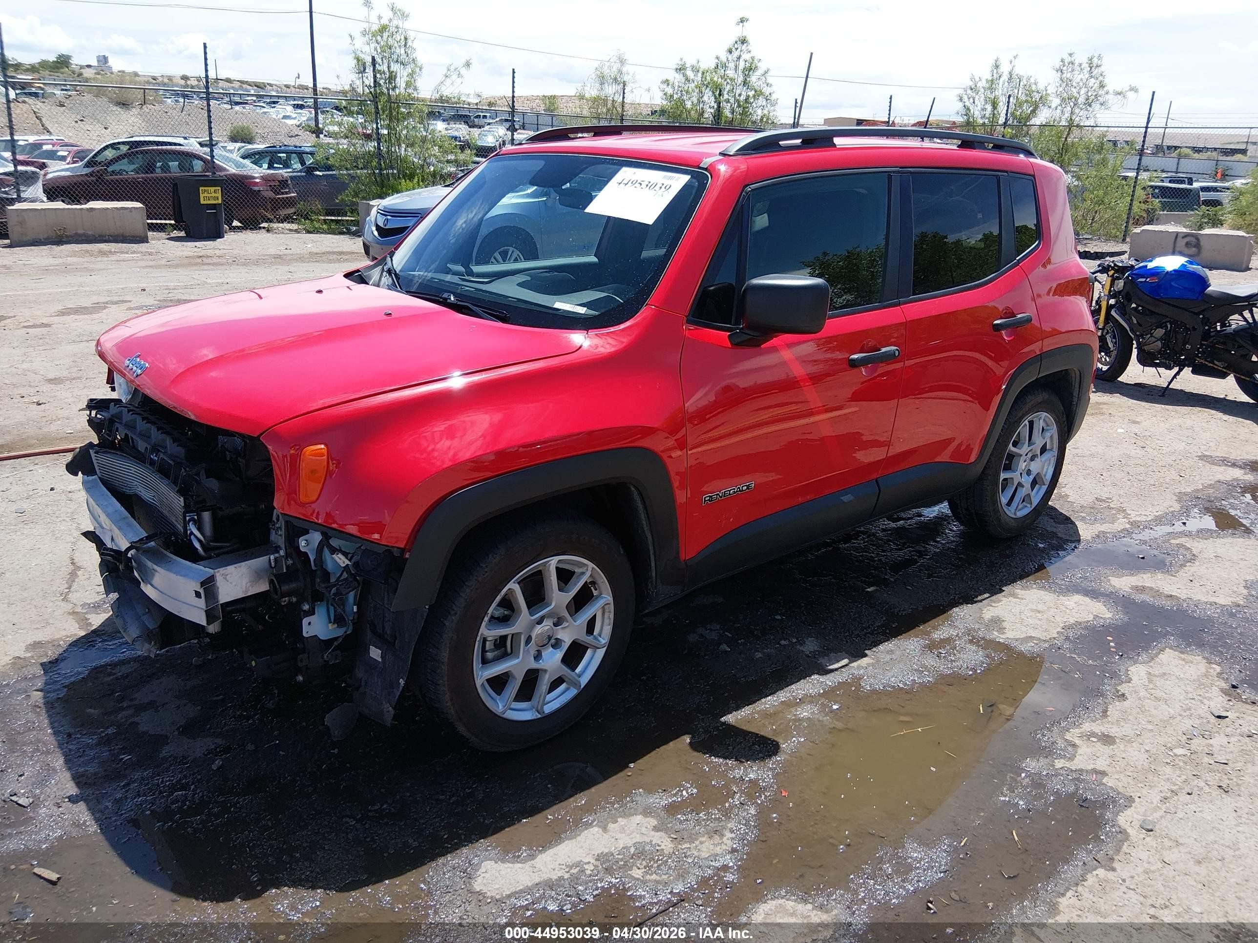 2020 Jeep Renegade Sport Fwd Красный vin: ZACNJAAB4LPL53202