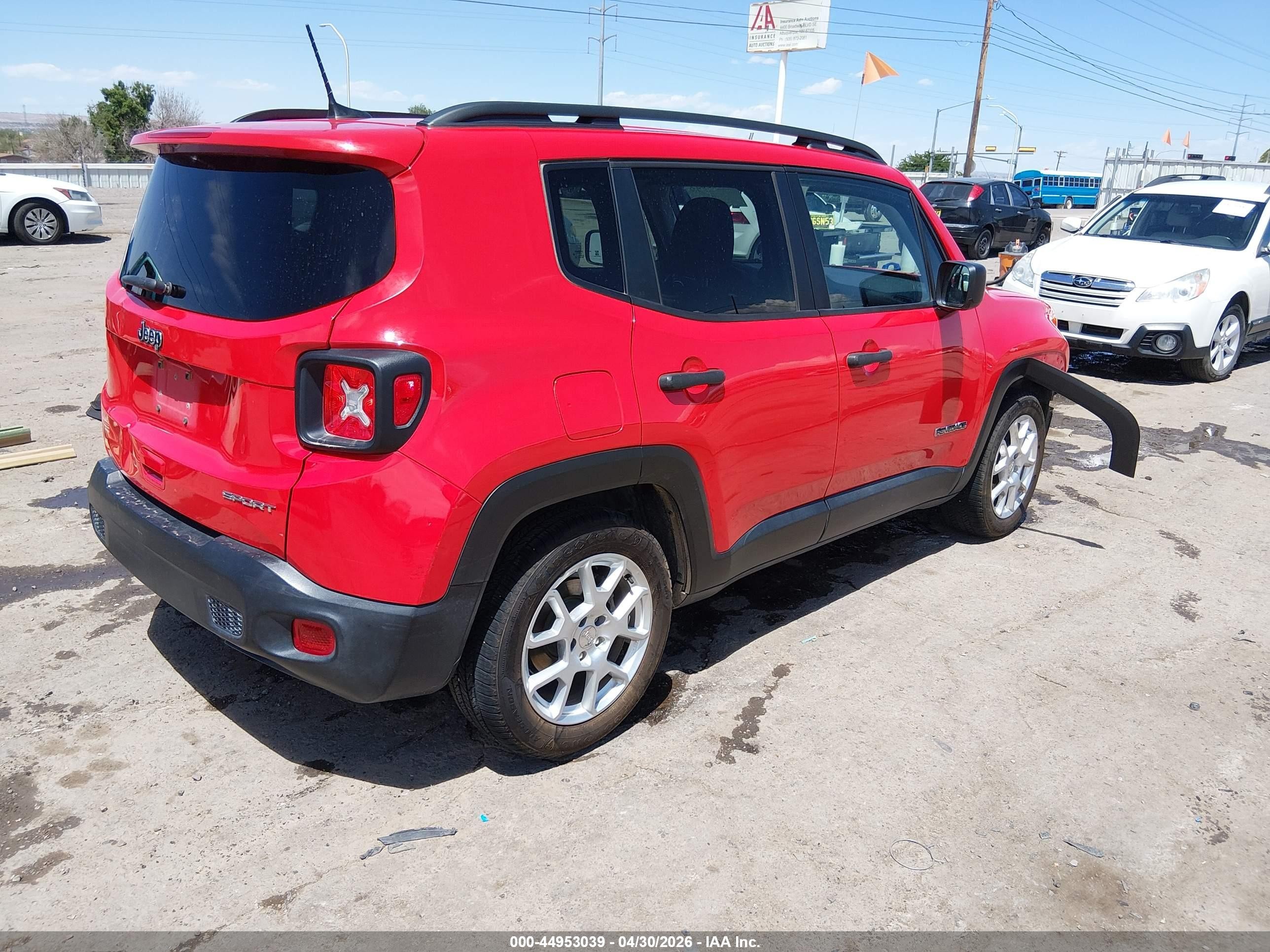 2020 Jeep Renegade Sport Fwd Красный vin: ZACNJAAB4LPL53202