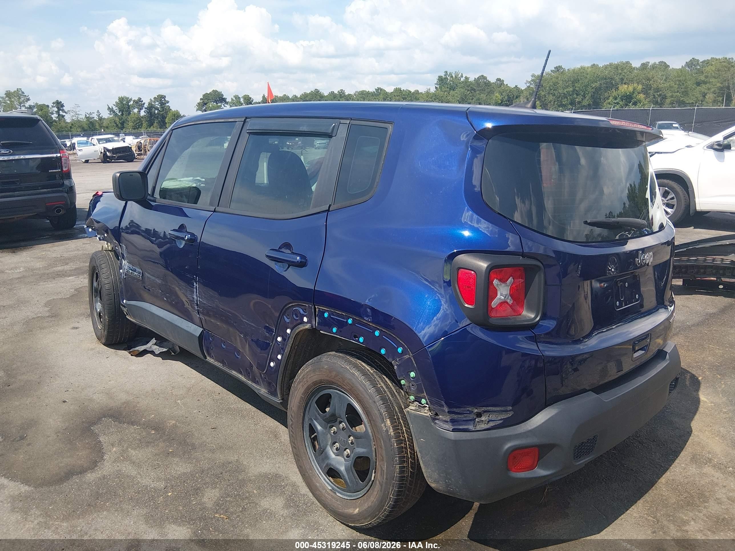2019 Jeep Renegade Sport Fwd Blue vin: ZACNJAAB8KPK46894