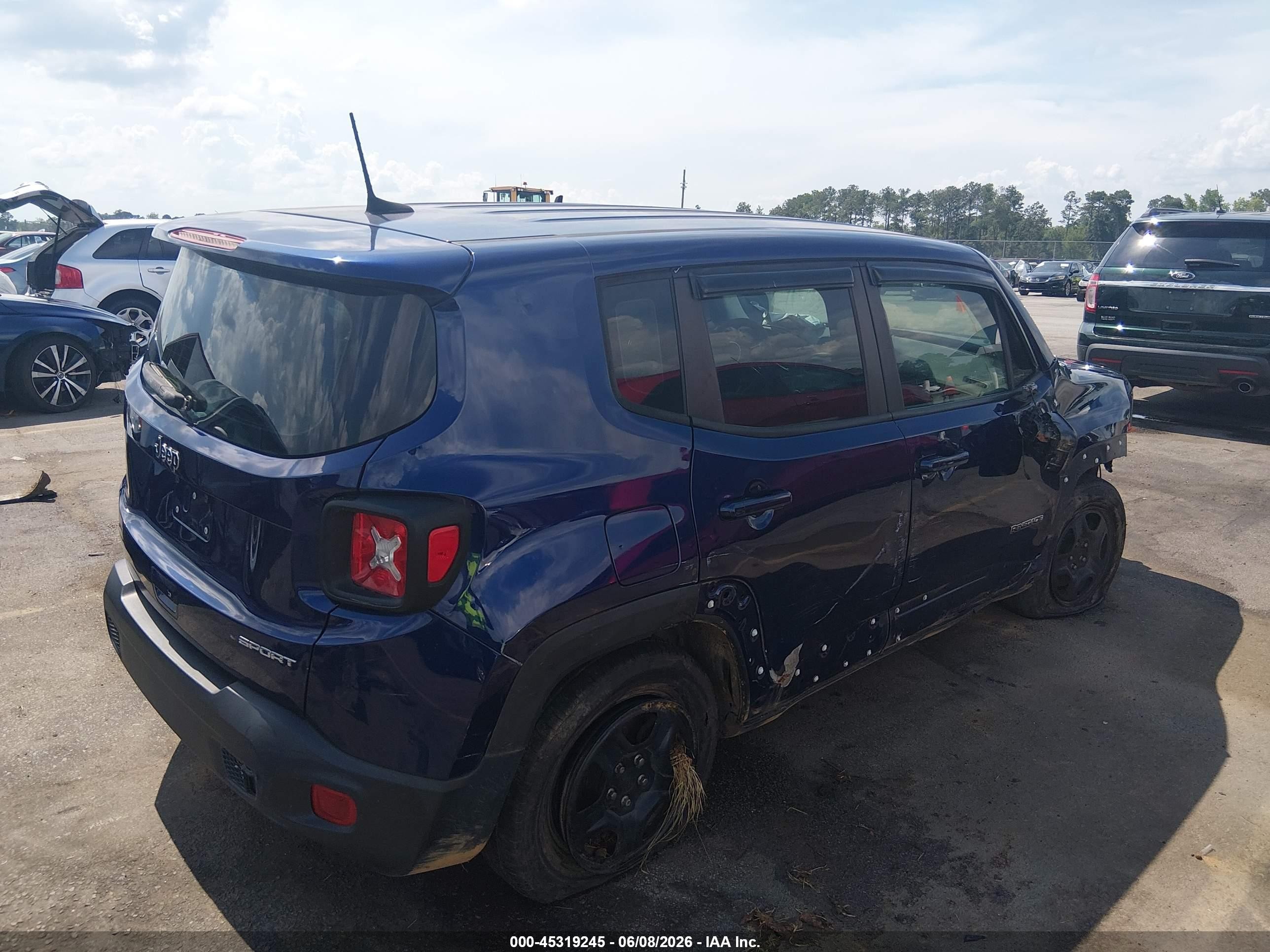 2019 Jeep Renegade Sport Fwd Blue vin: ZACNJAAB8KPK46894
