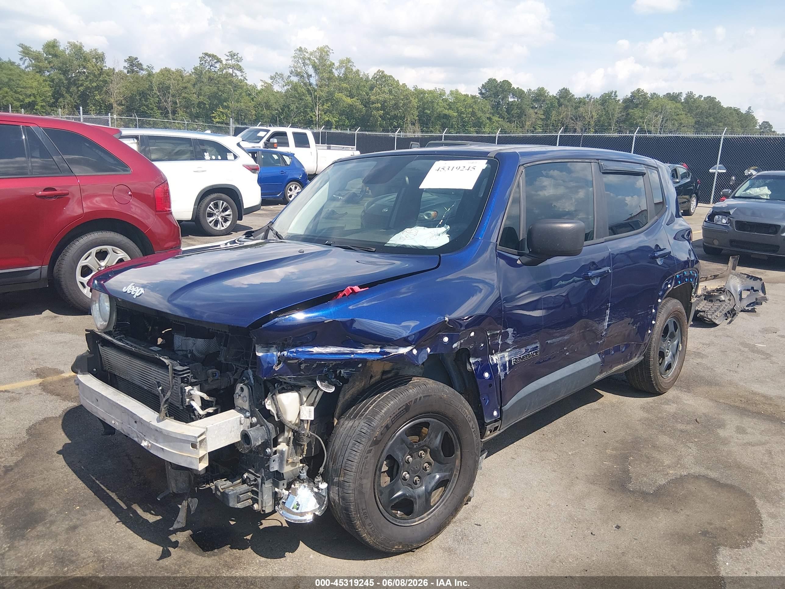 2019 Jeep Renegade Sport Fwd Blue vin: ZACNJAAB8KPK46894