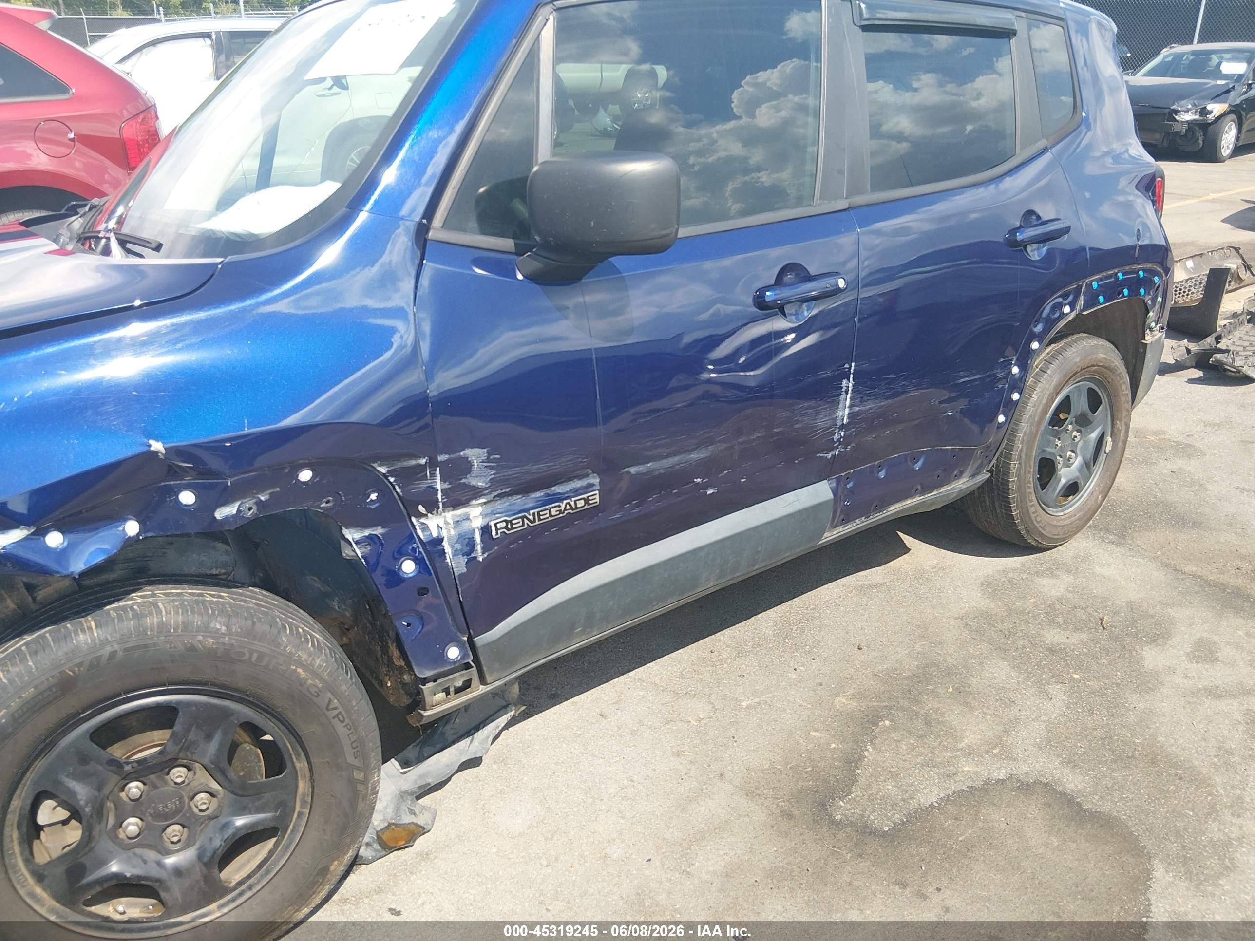 2019 Jeep Renegade Sport Fwd Blue vin: ZACNJAAB8KPK46894