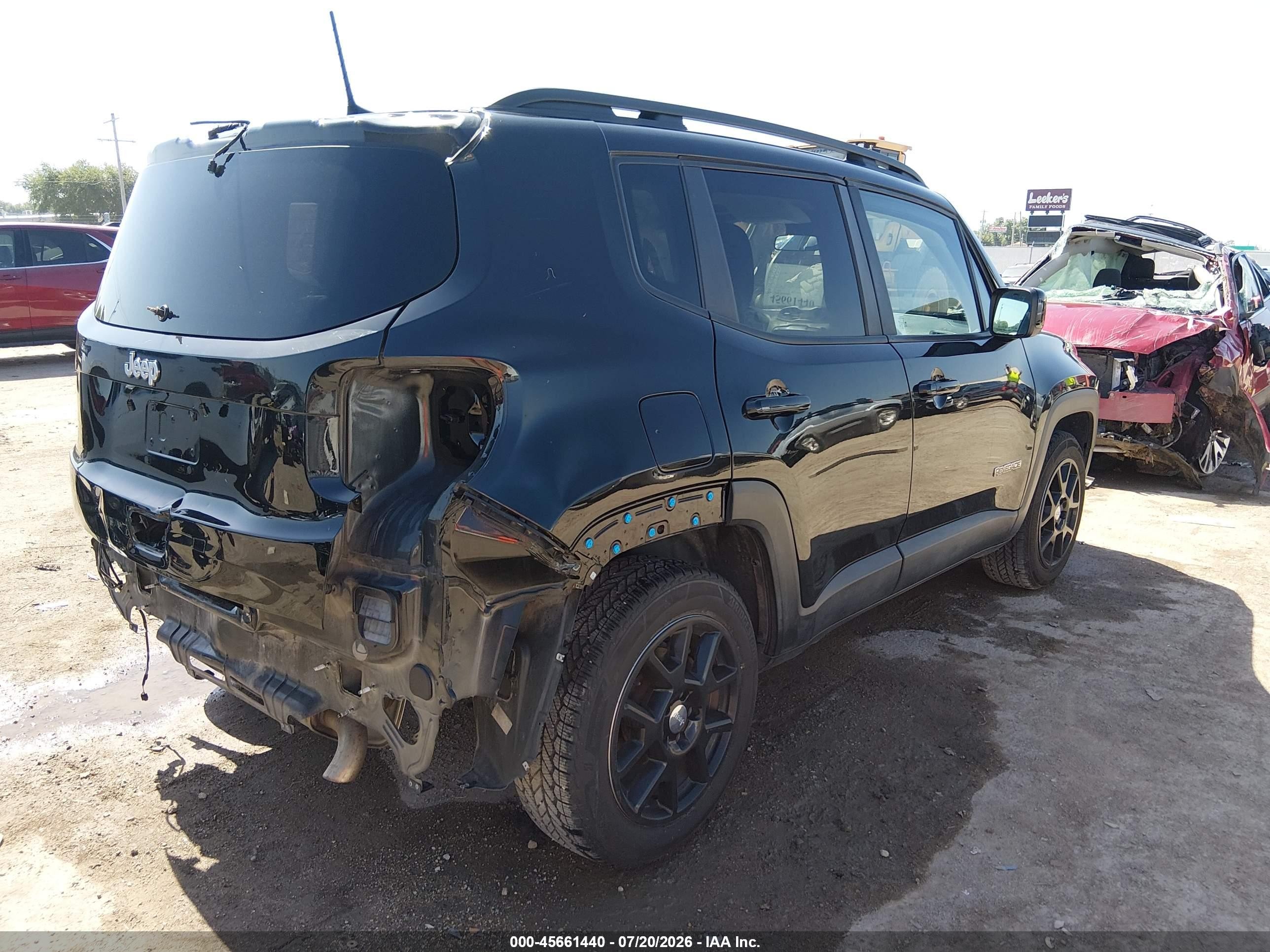 2019 Jeep Renegade Latitude Fwd Черный vin: ZACNJABB3KPK70177