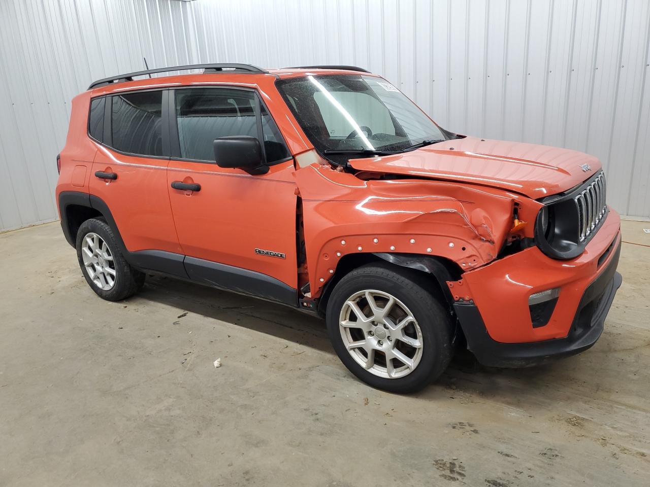 2019 Jeep Renegade Sport Orange vin: ZACNJBAB2KPJ91574 Damage: Right Front Wheel Opening Mldg, Broken, Replacement Required
