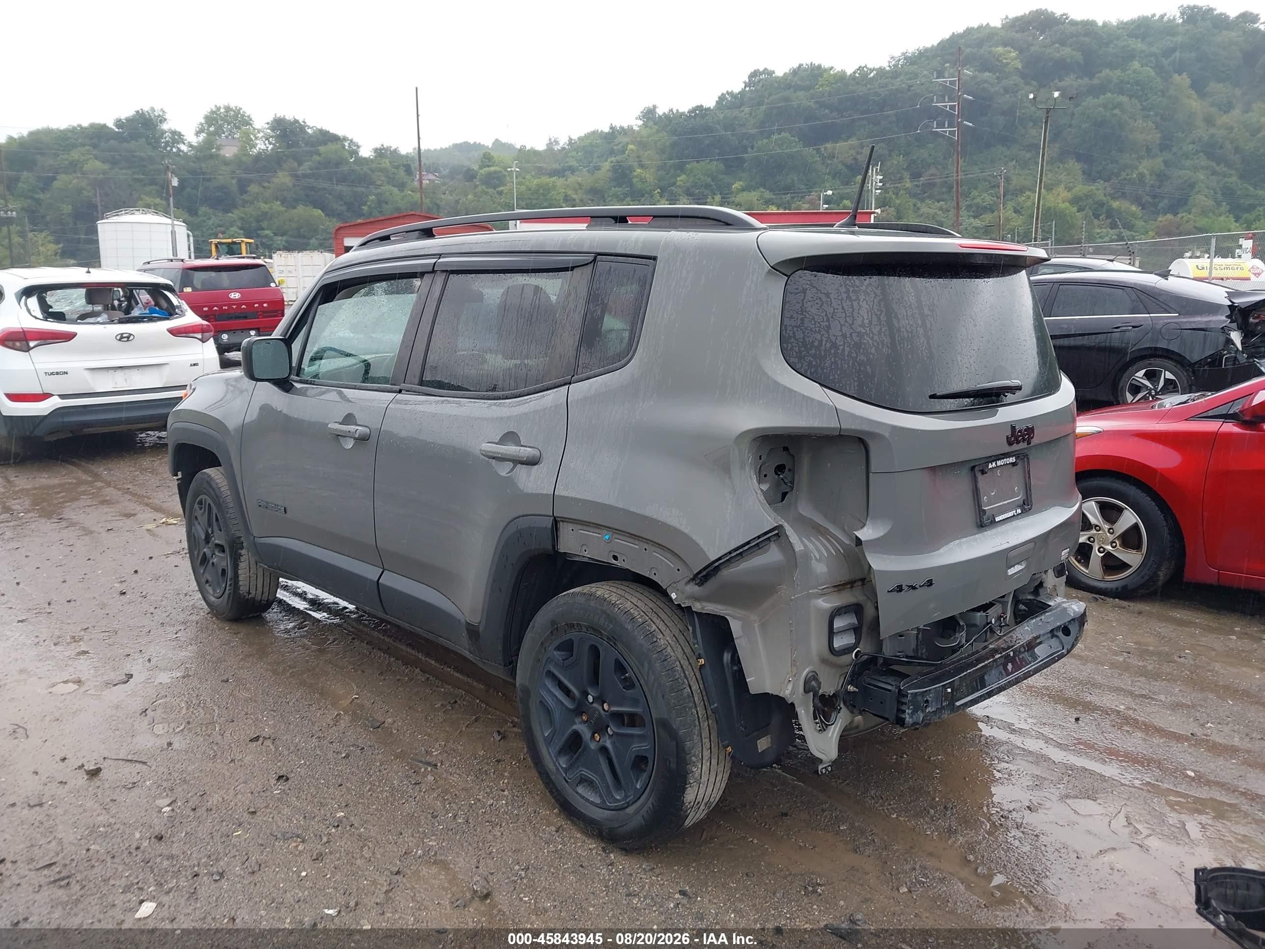 2019 Jeep Renegade Upland 4x4 Серый vin: ZACNJBAB8KPK49185