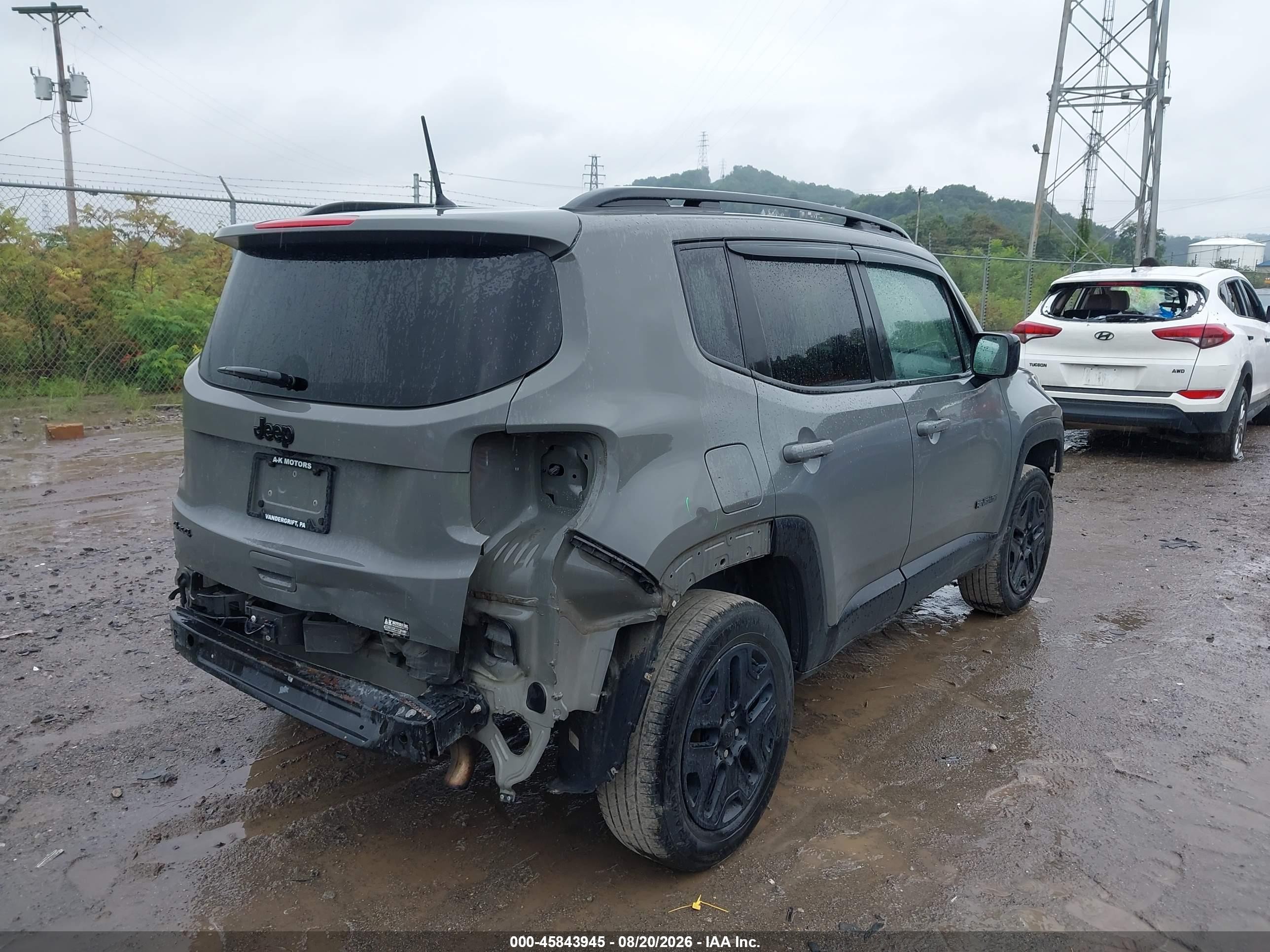 2019 Jeep Renegade Upland 4x4 Серый vin: ZACNJBAB8KPK49185