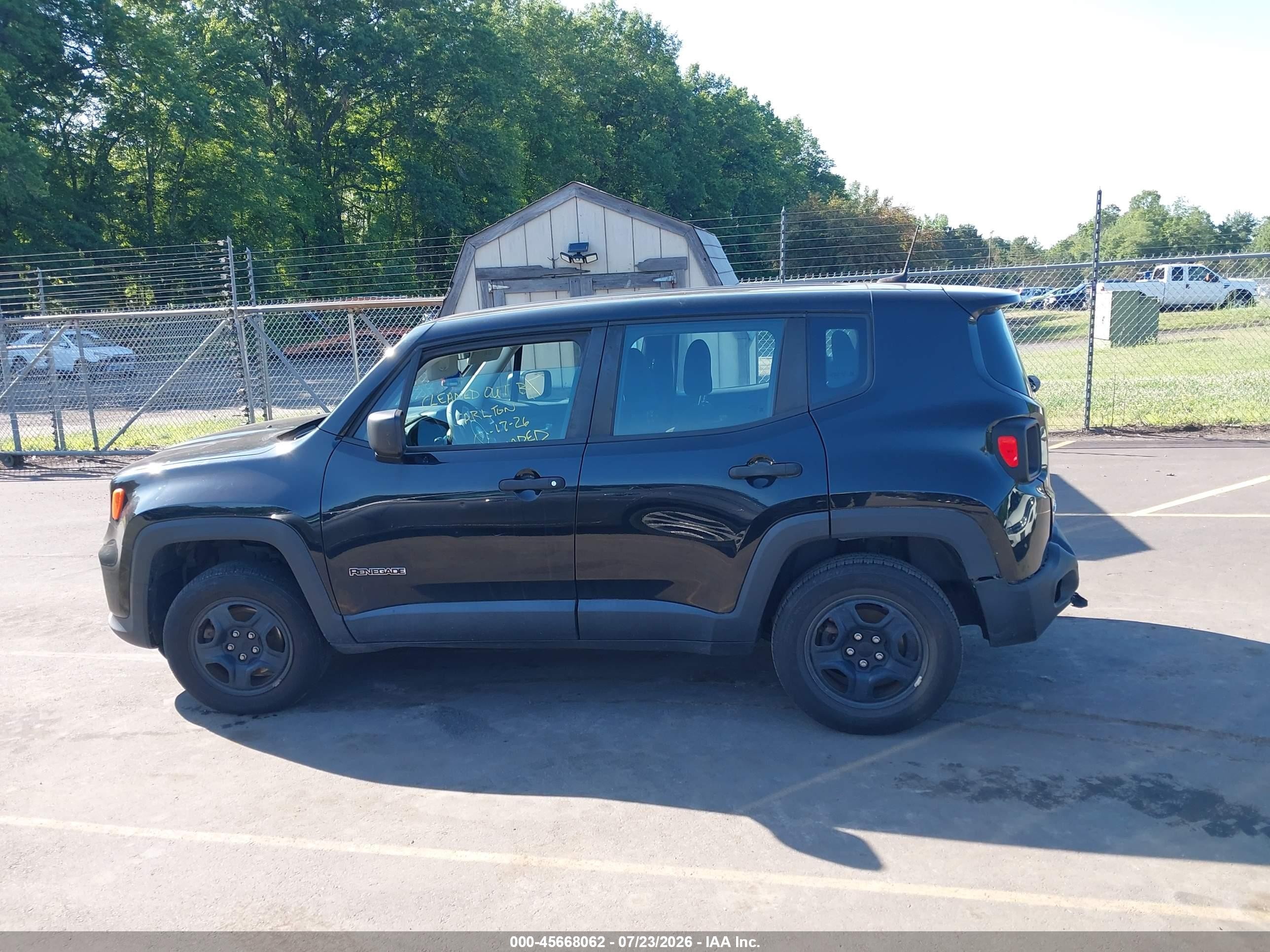 2020 Jeep Renegade Sport 4x4 Black vin: ZACNJBABXLPL88364