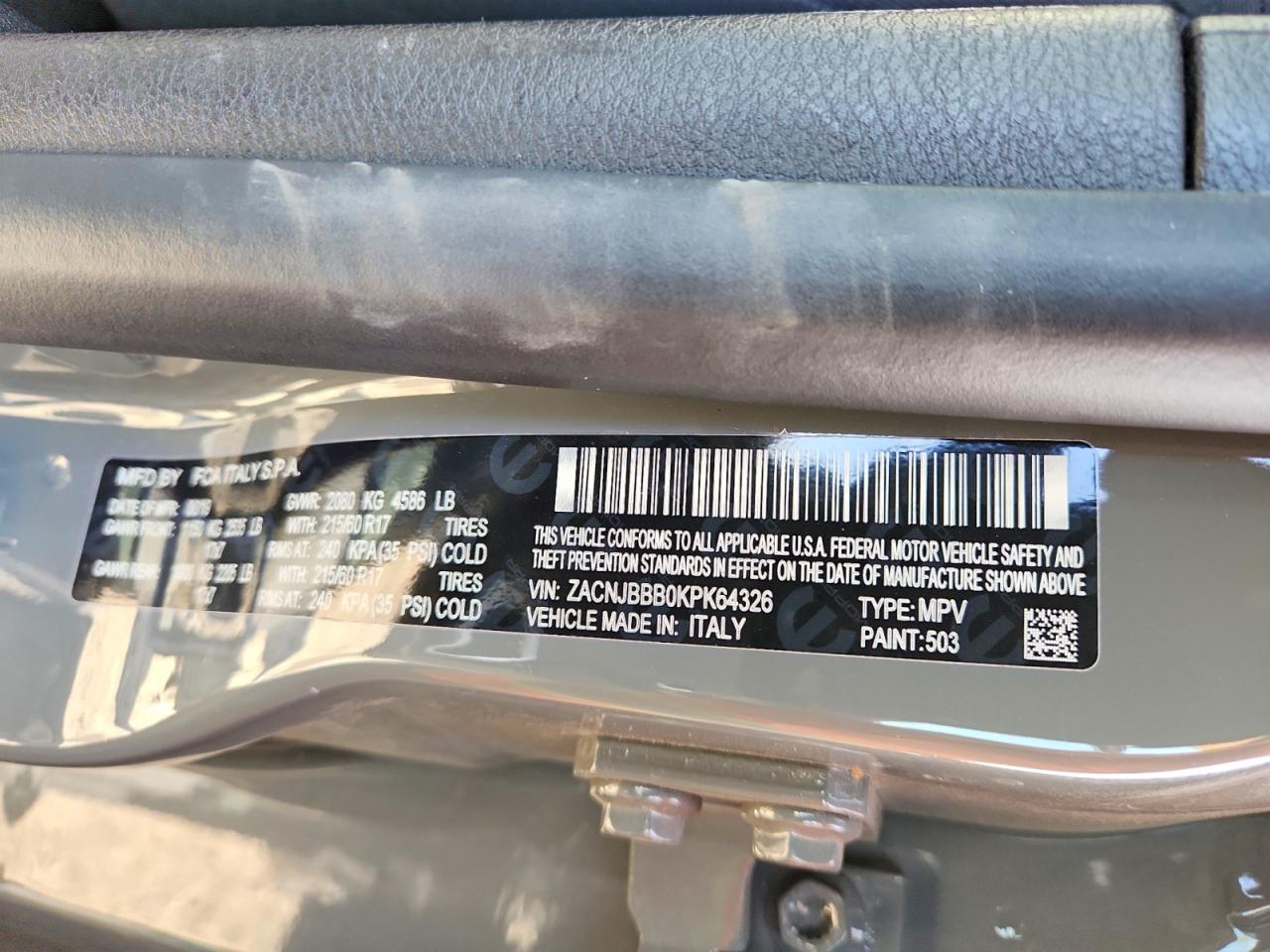 2019 Jeep Renegade Latitude Gray vin: ZACNJBBB0KPK64326