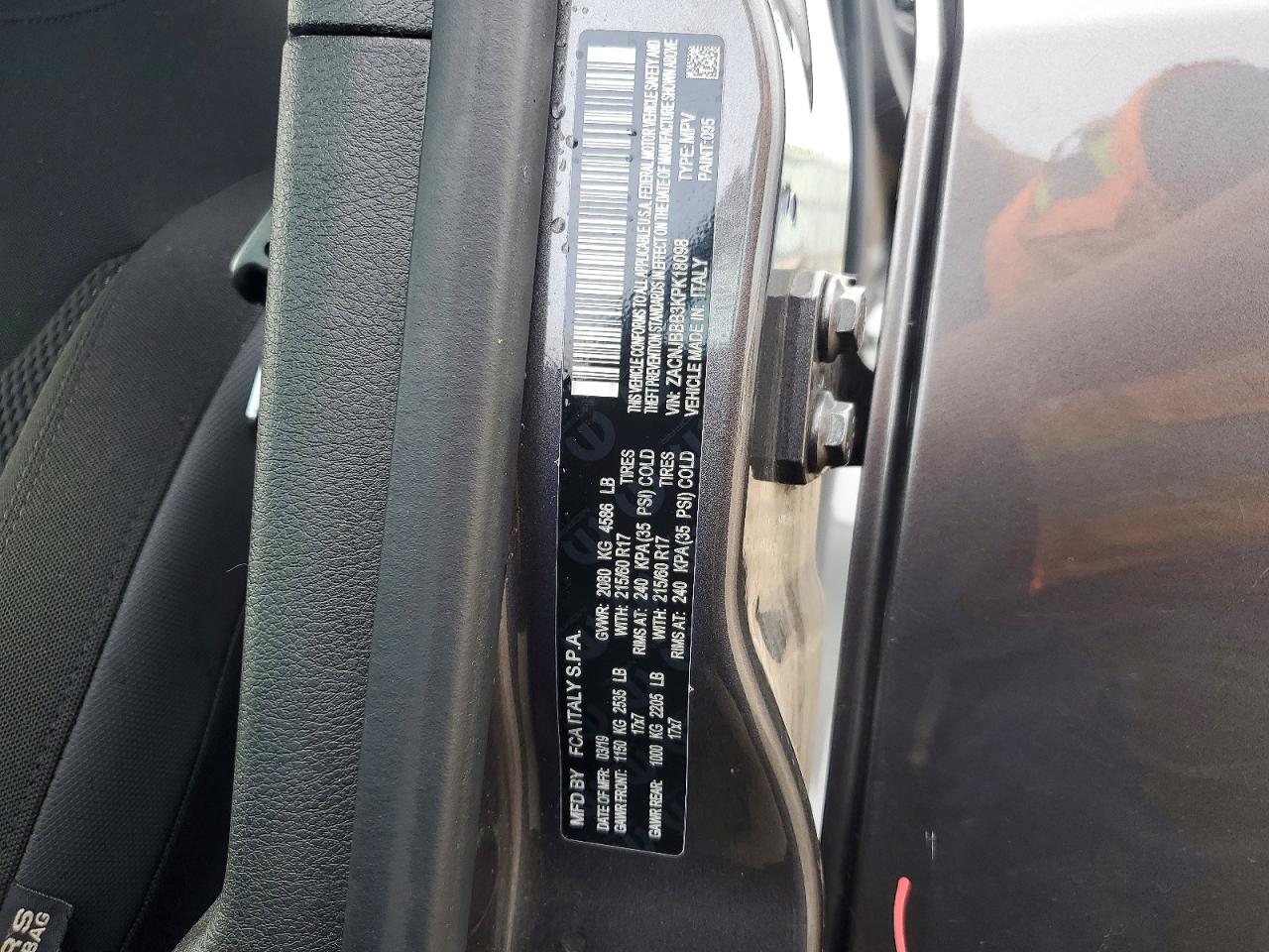 2019 Jeep Renegade Latitude Charcoal vin: ZACNJBBB3KPK18098