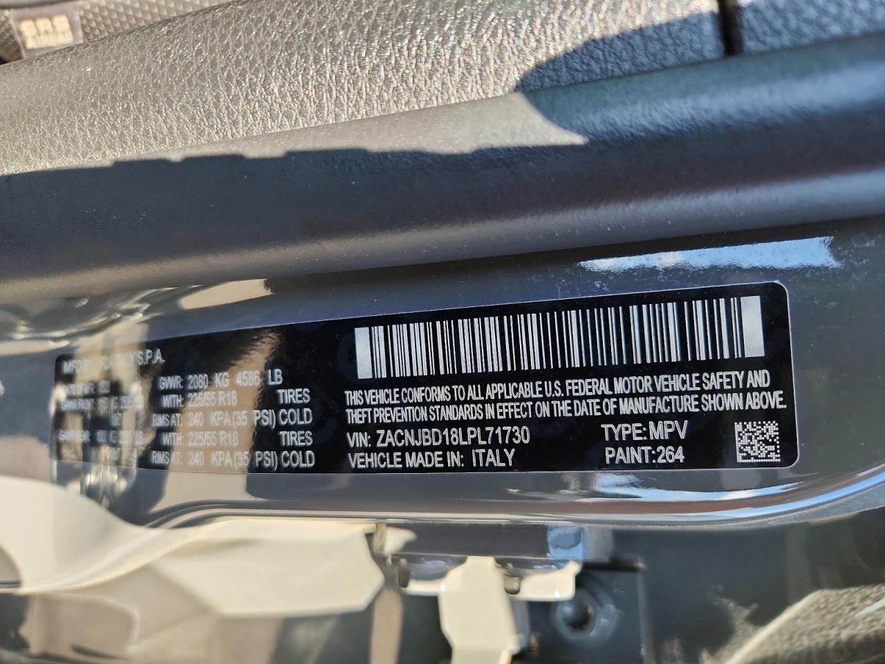2020 Jeep Renegade Limited Gray vin: ZACNJBD18LPL71730
