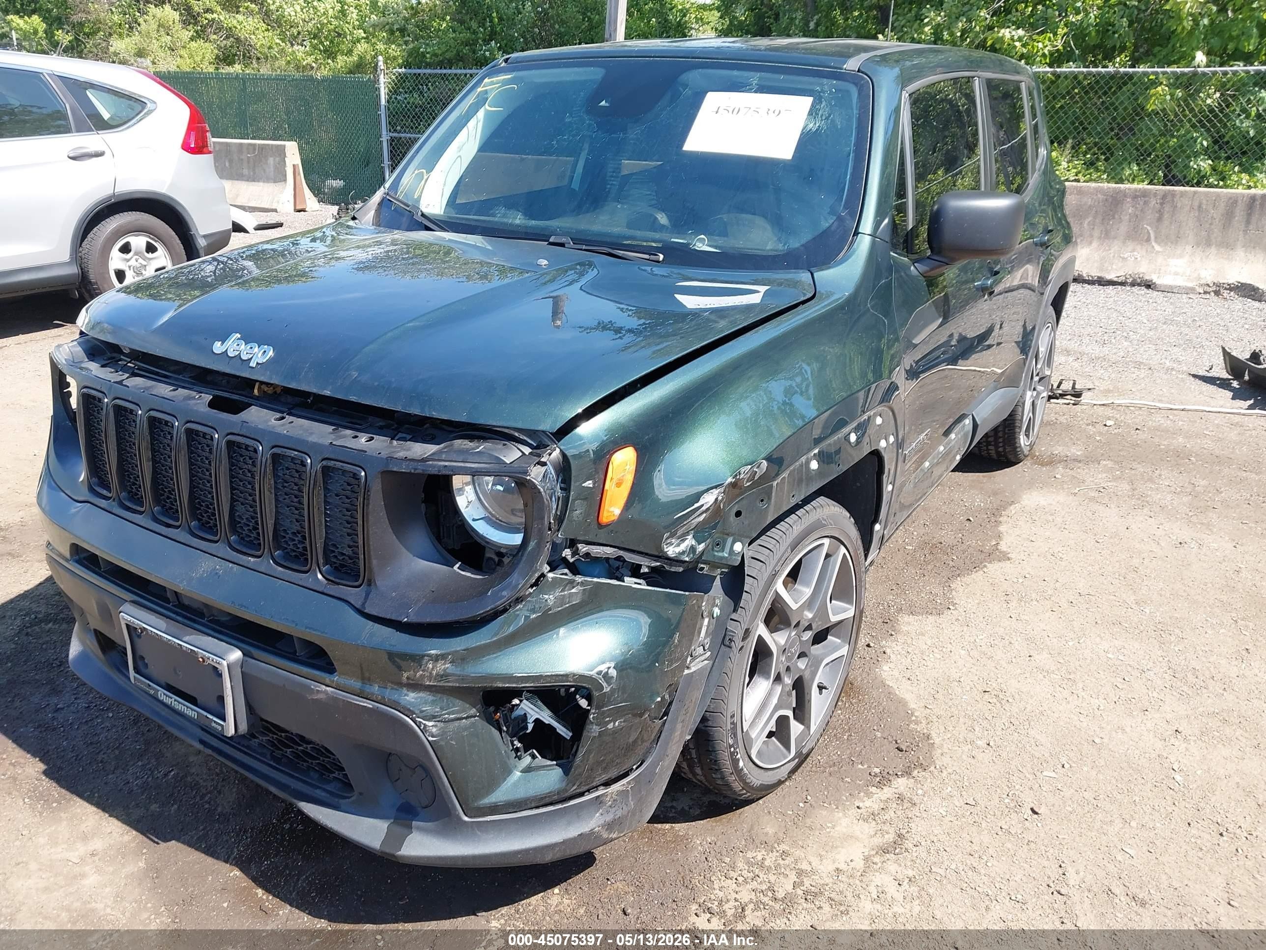 2021 Jeep Renegade Jeepster Fwd Green vin: ZACNJCAB9MPM21538