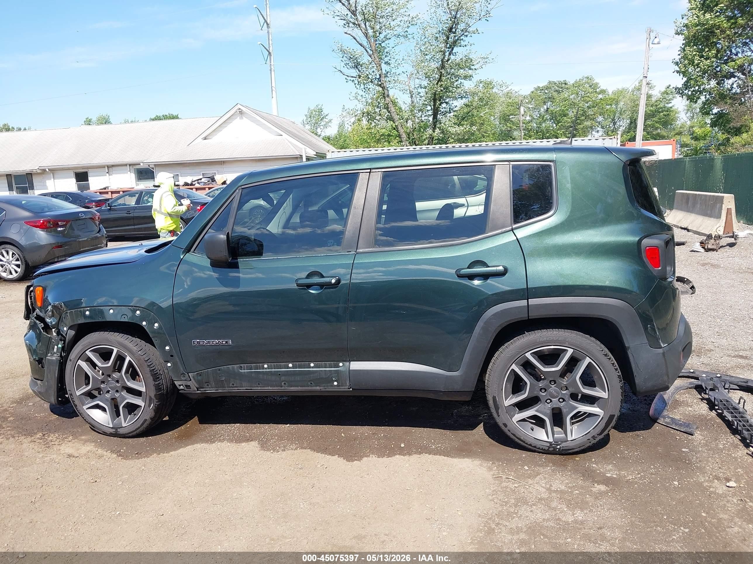 2021 Jeep Renegade Jeepster Fwd Green vin: ZACNJCAB9MPM21538