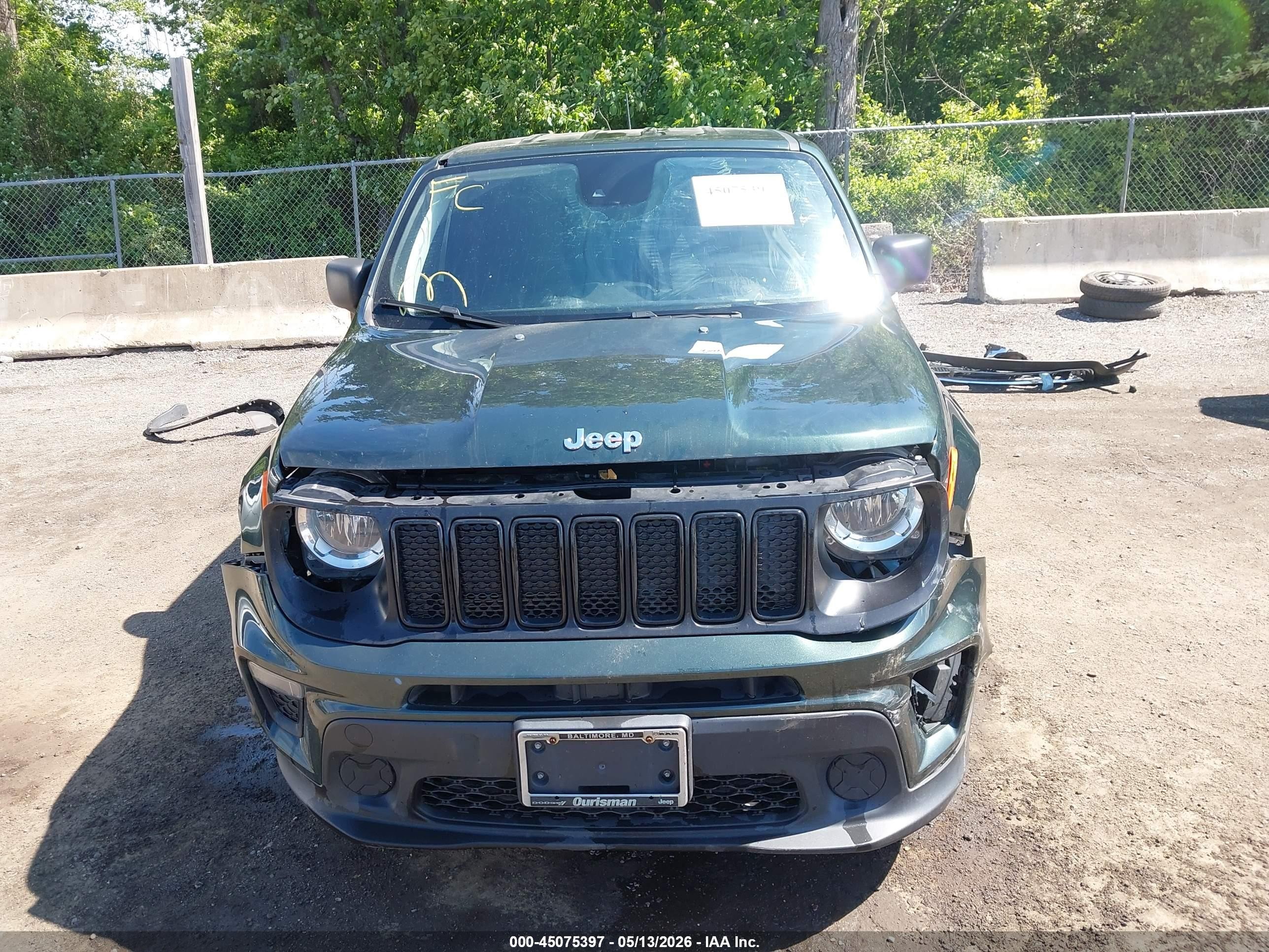 2021 Jeep Renegade Jeepster Fwd Green vin: ZACNJCAB9MPM21538