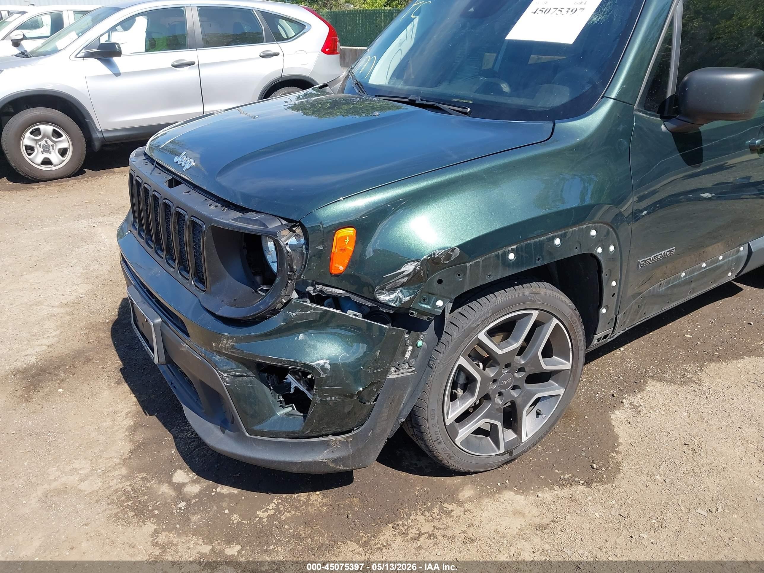 2021 Jeep Renegade Jeepster Fwd Green vin: ZACNJCAB9MPM21538