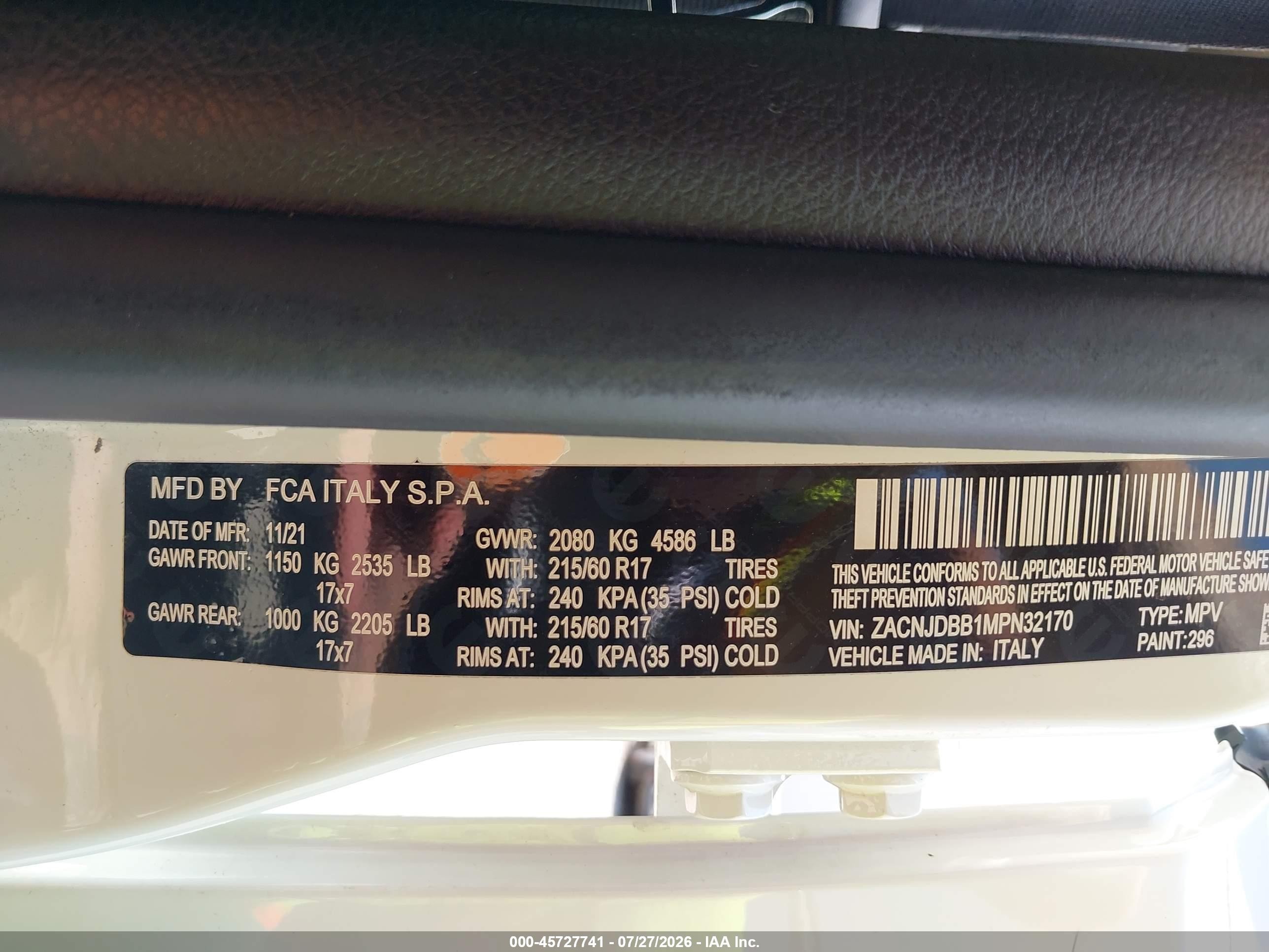 2021 Jeep Renegade Latitude 4x4 White vin: ZACNJDBB1MPN32170