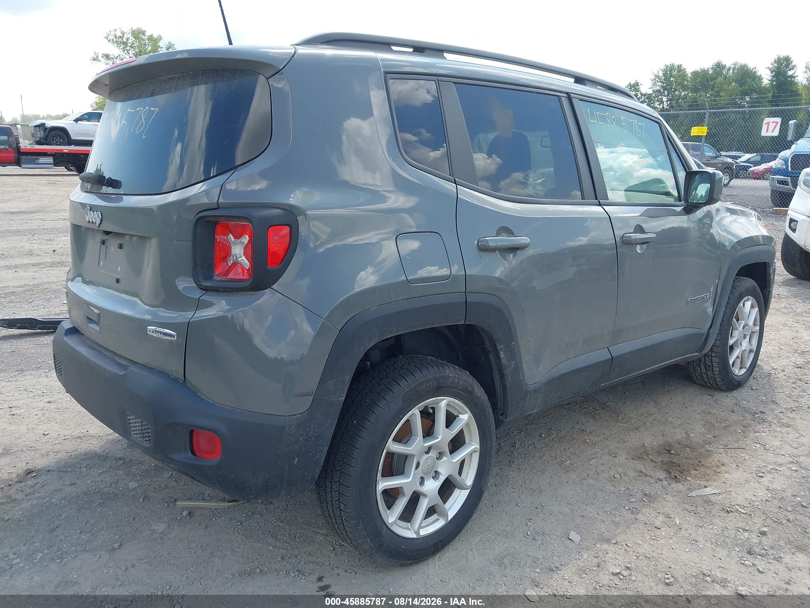 2021 Jeep Renegade Latitude 4x4 Gray vin: ZACNJDBBXMPM44024