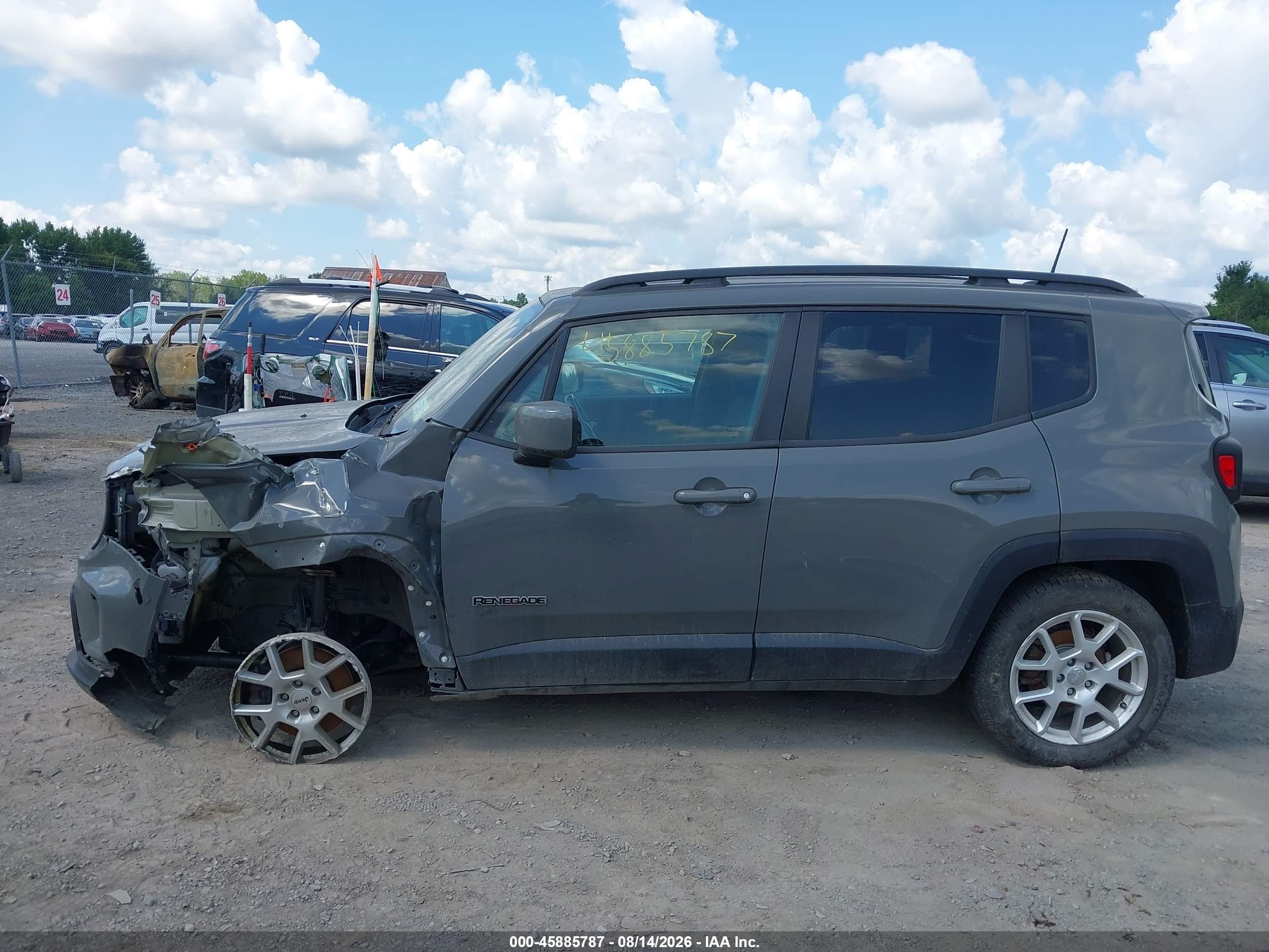 2021 Jeep Renegade Latitude 4x4 Gray vin: ZACNJDBBXMPM44024