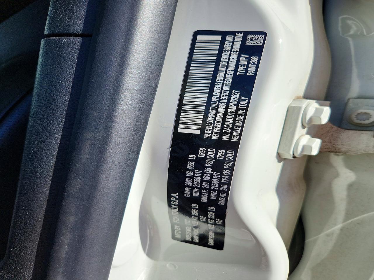 2021 Jeep Renegade Limited White vin: ZACNJDD13MPN32627