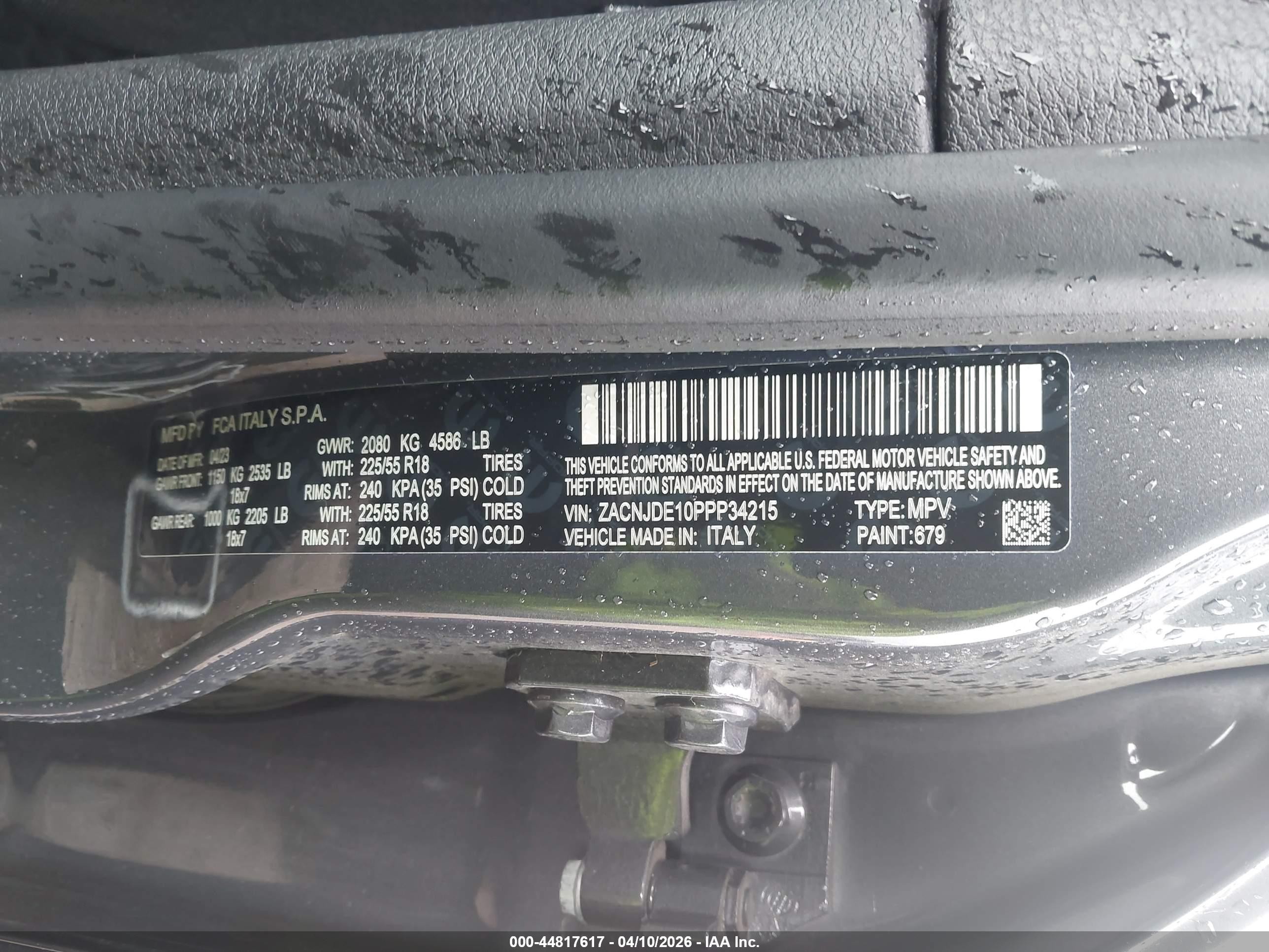 2023 Jeep Renegade Altitude 4x4 Gray vin: ZACNJDE10PPP34215