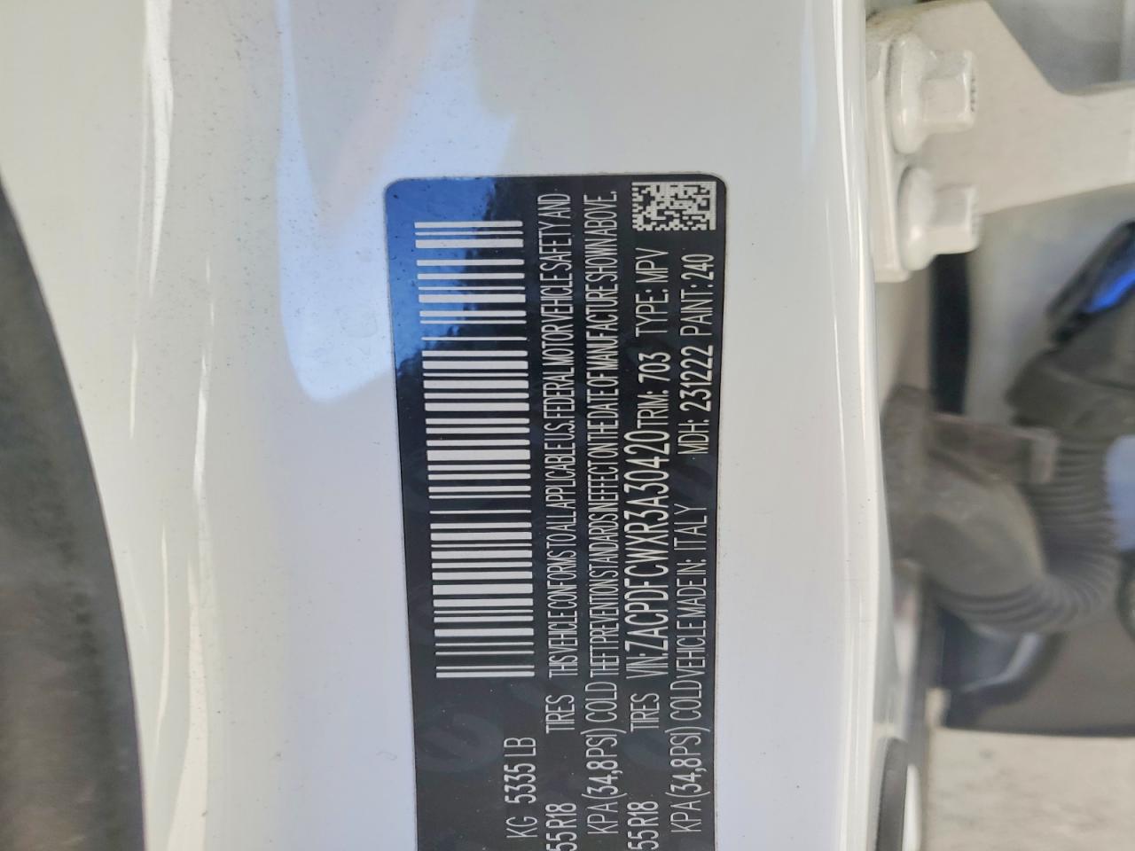 2024 Dodge Hornet R Белый vin: ZACPDFCWXR3A30420