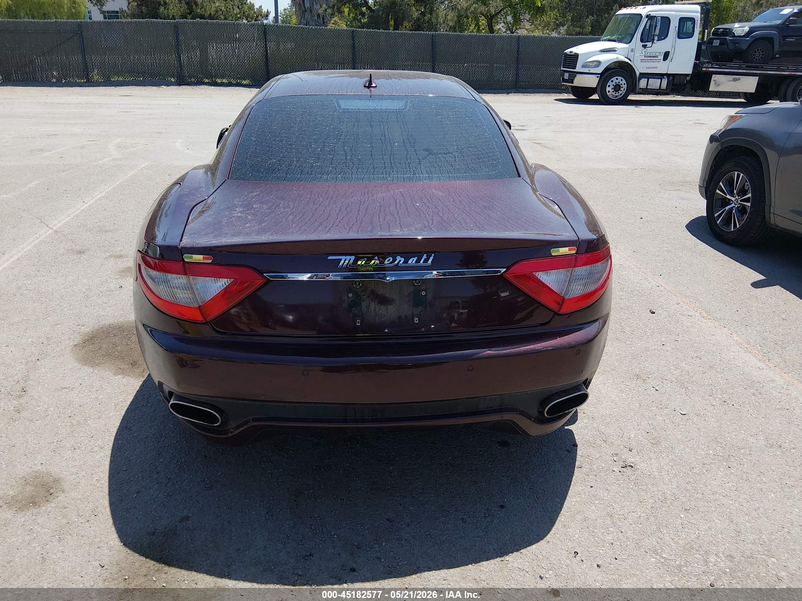 2012 Maserati Granturismo S Automatic Темно-бордовый vin: ZAM45KLA6C0065129