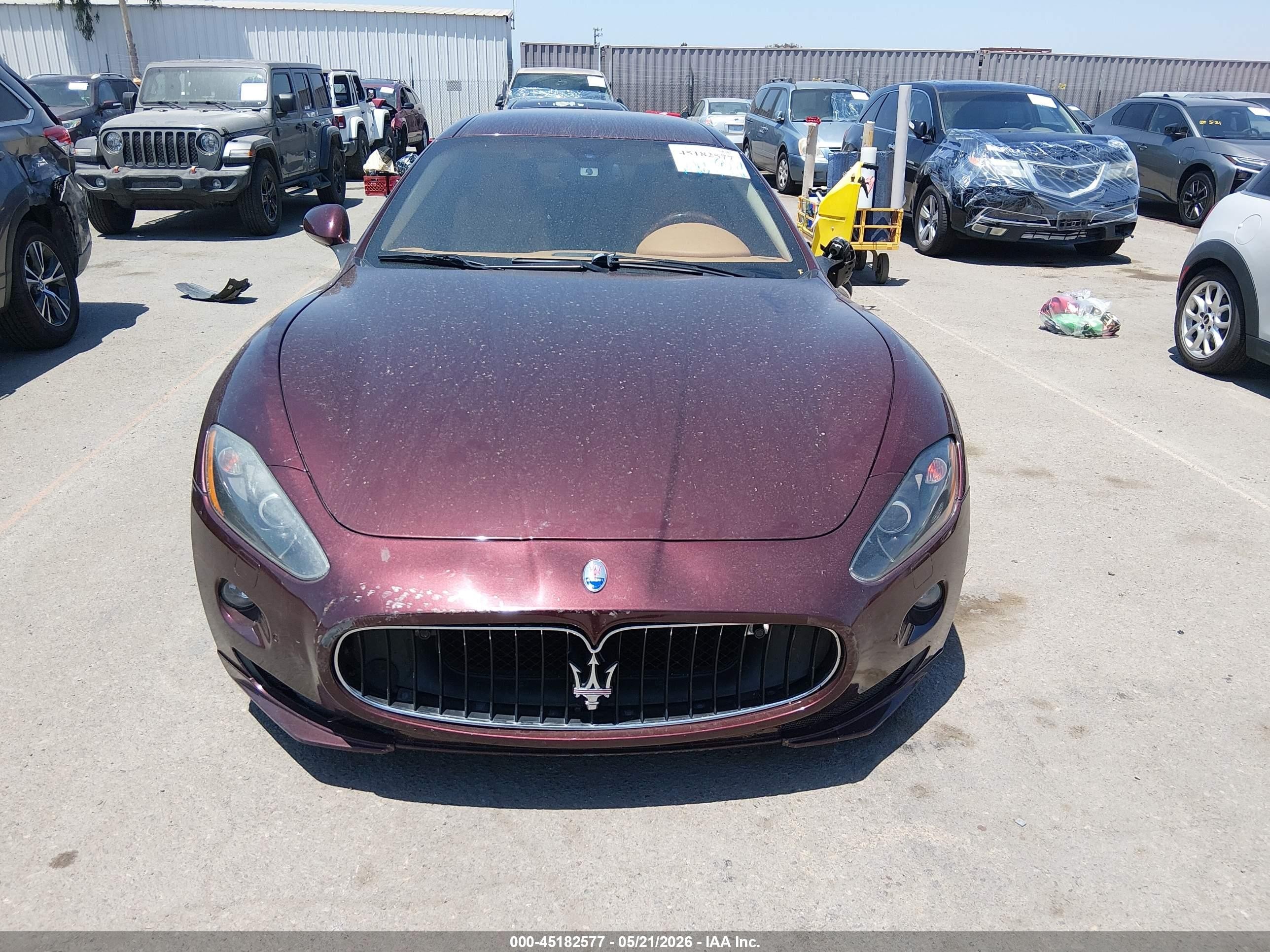 2012 Maserati Granturismo S Automatic Темно-бордовый vin: ZAM45KLA6C0065129