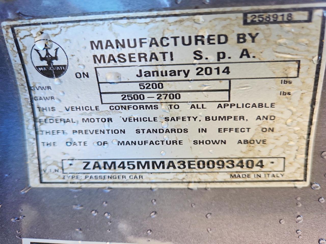 2014 Maserati Granturismo S Gray vin: ZAM45MMA3E0093404