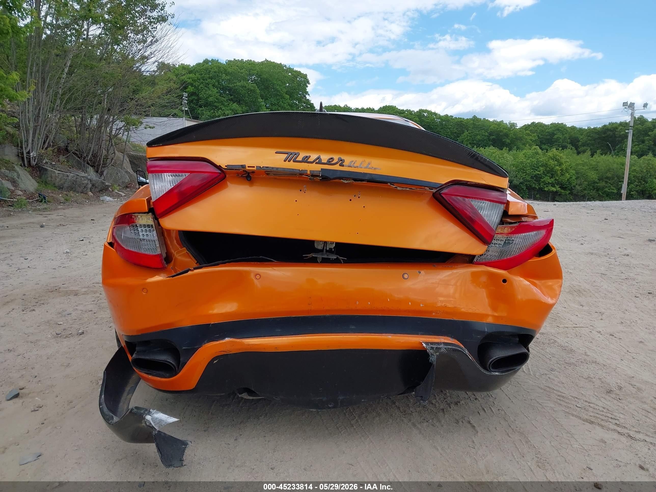 2013 Maserati Granturismo Mc/sport Orange vin: ZAM45VLA0D0070622