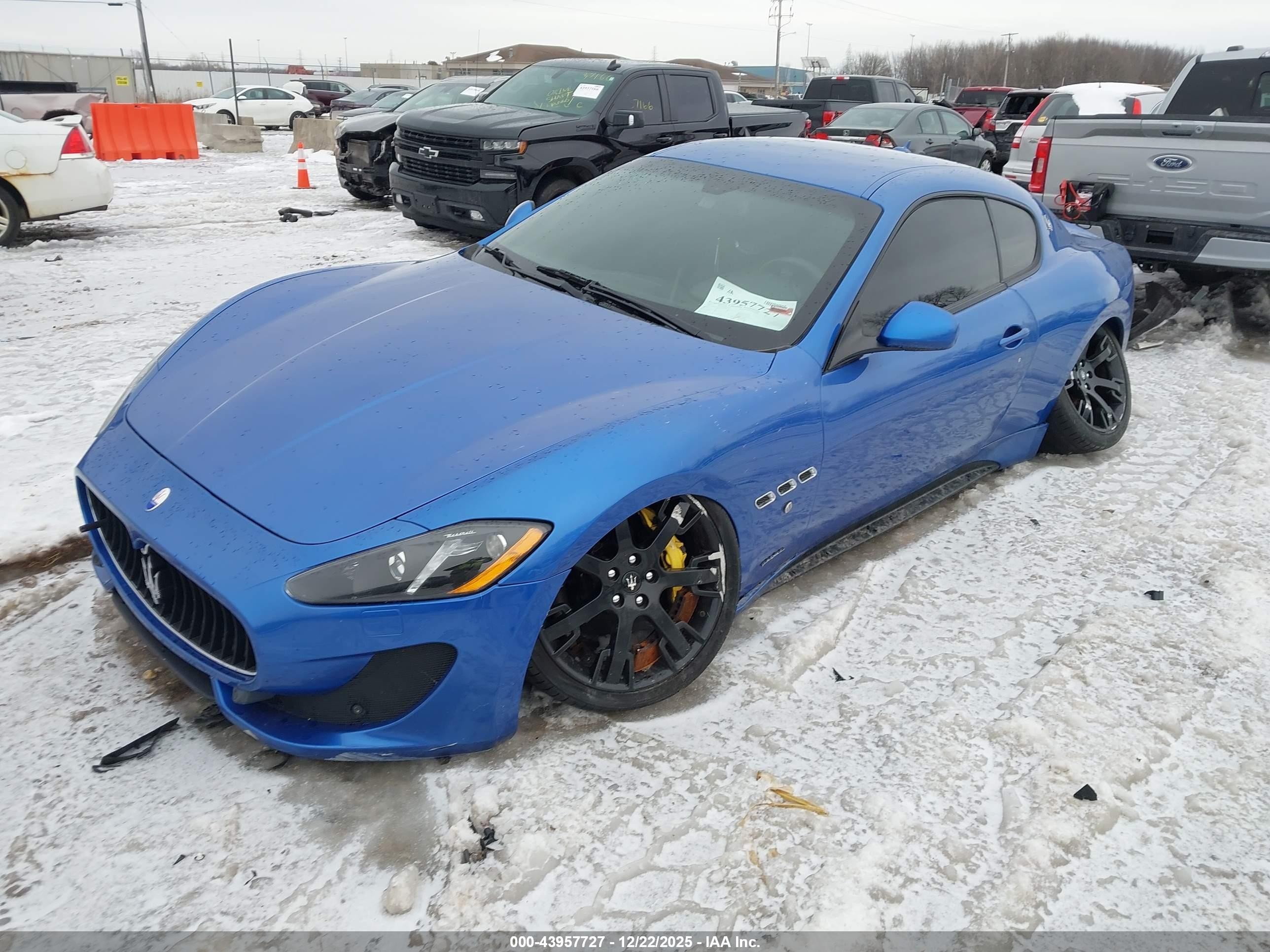 2013 Maserati Granturismo Mc/sport Blue vin: ZAM45VLAXD0070630