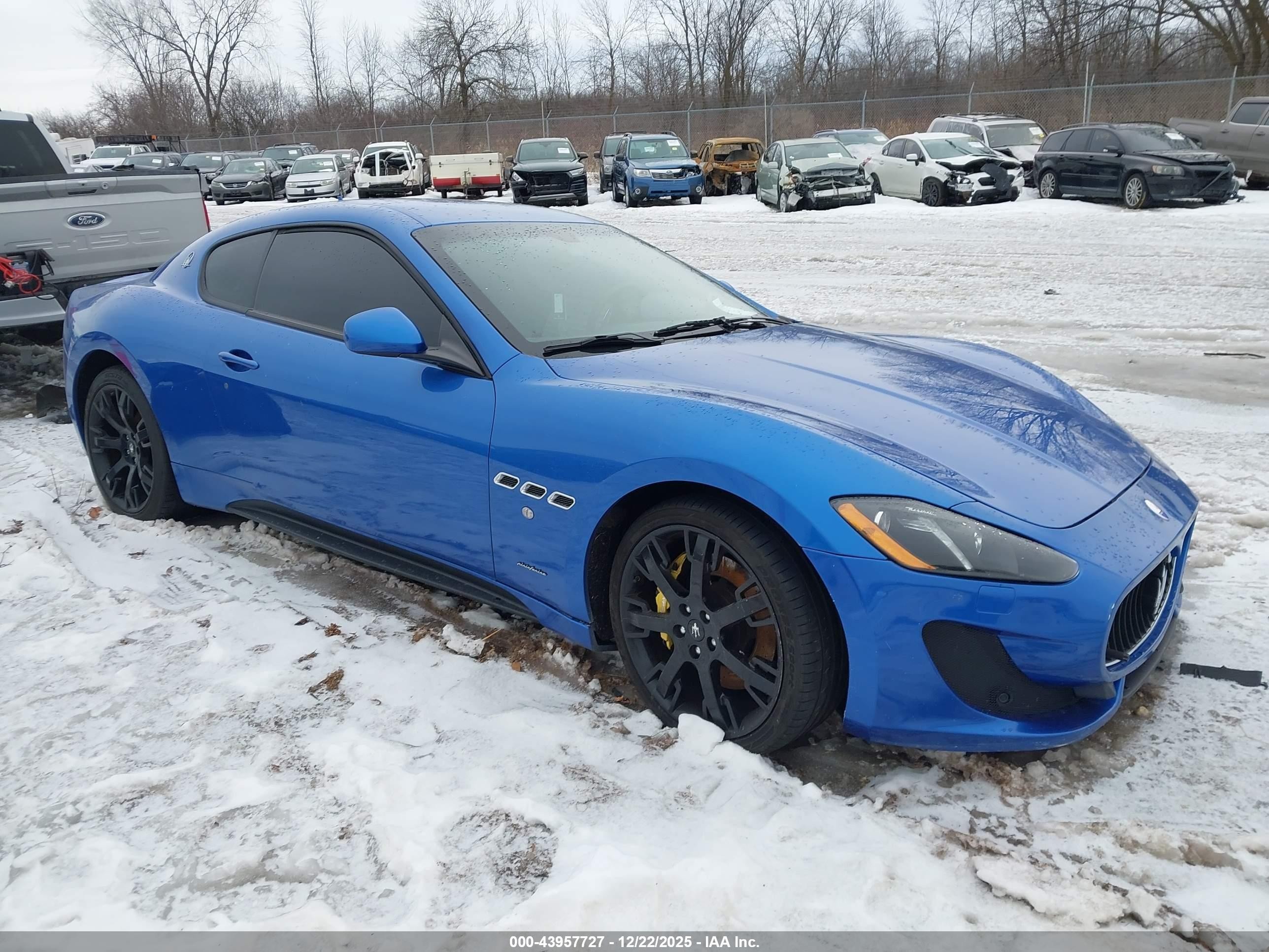 2013 Maserati Granturismo Mc/sport Blue vin: ZAM45VLAXD0070630