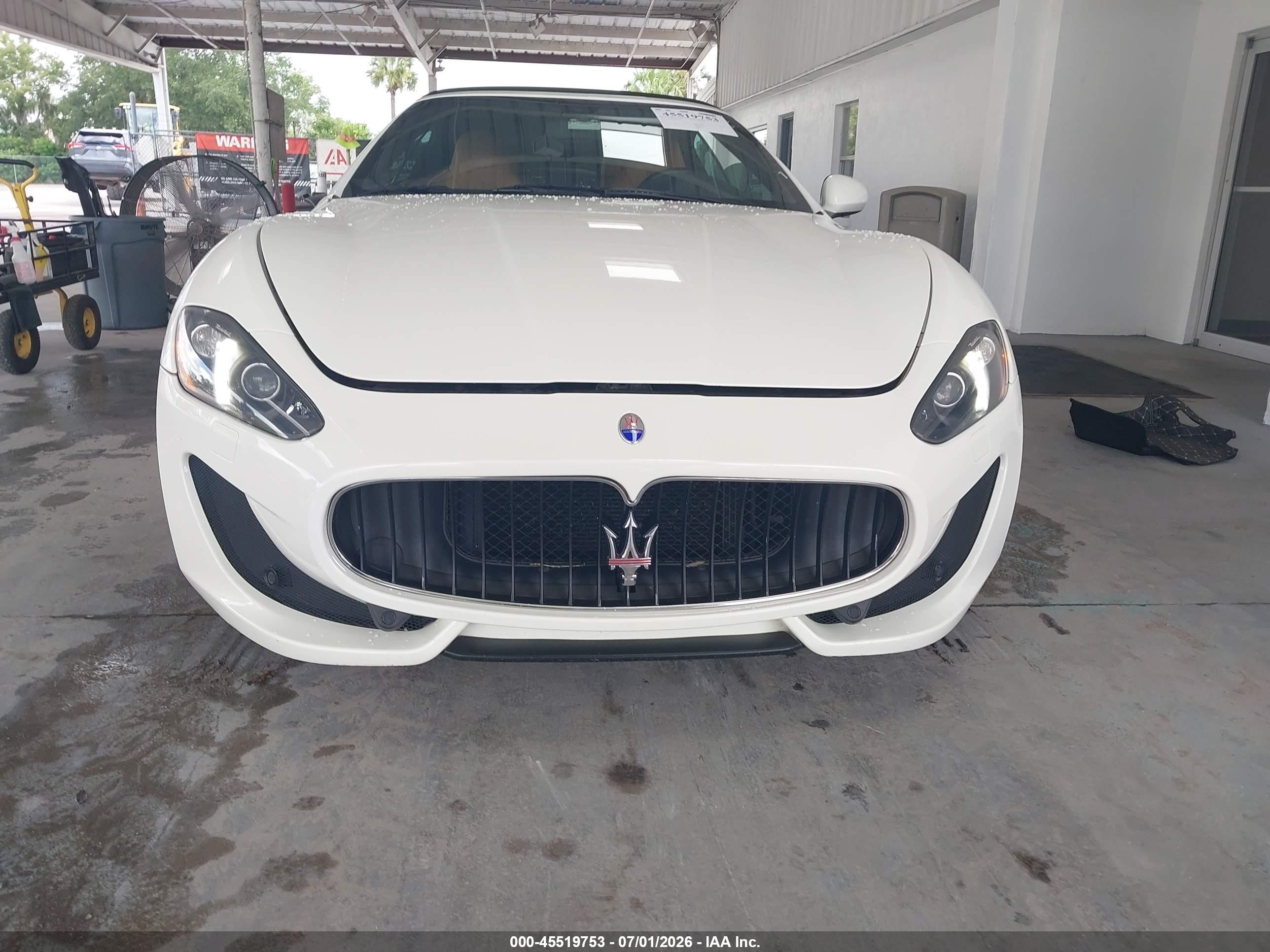 2015 Maserati Granturismo Mc/mc Centennial/sport White vin: ZAM45VMA2F0147914