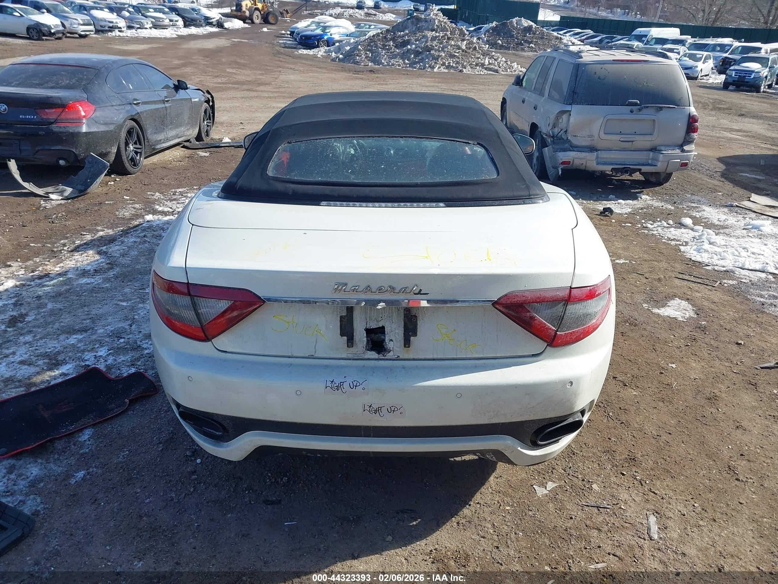 2013 Maserati Granturismo Sport White vin: ZAM45VMA3D0068586