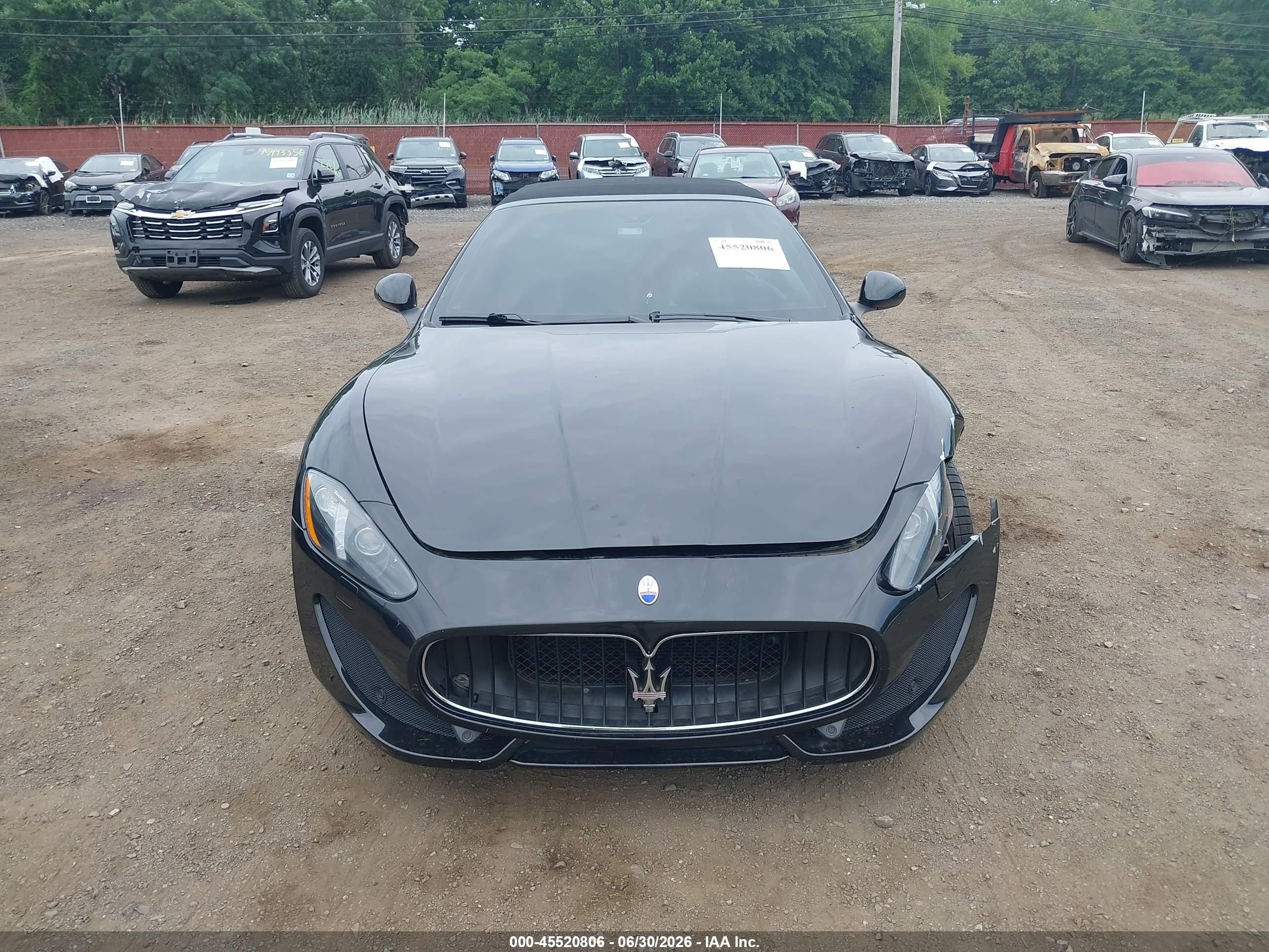 2014 Maserati Granturismo Mc/sport Black vin: ZAM45VMA3E0093408