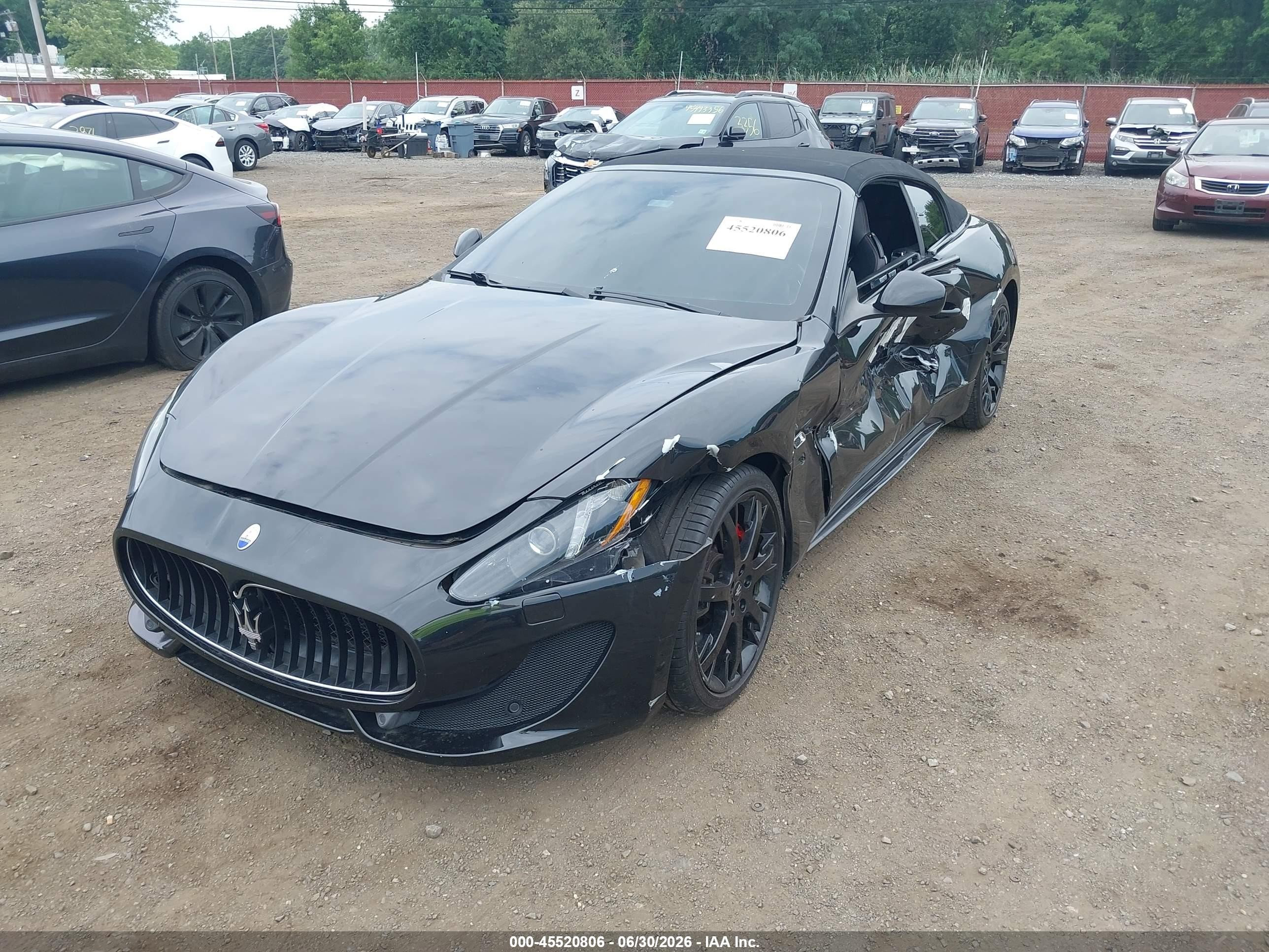 2014 Maserati Granturismo Mc/sport Black vin: ZAM45VMA3E0093408