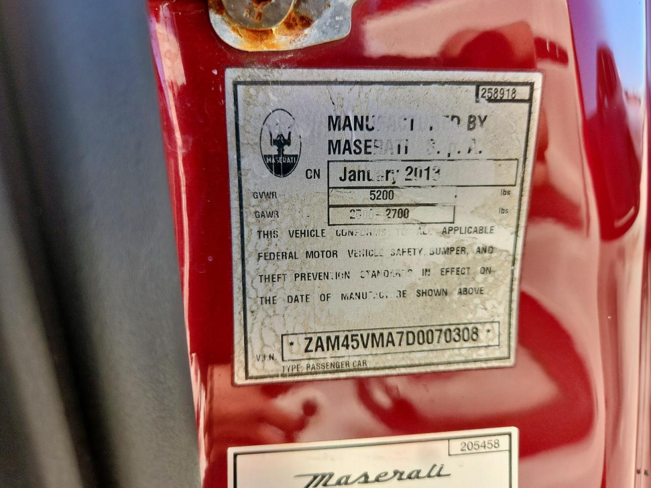 2013 Maserati Granturismo S Red vin: ZAM45VMA7D0070308