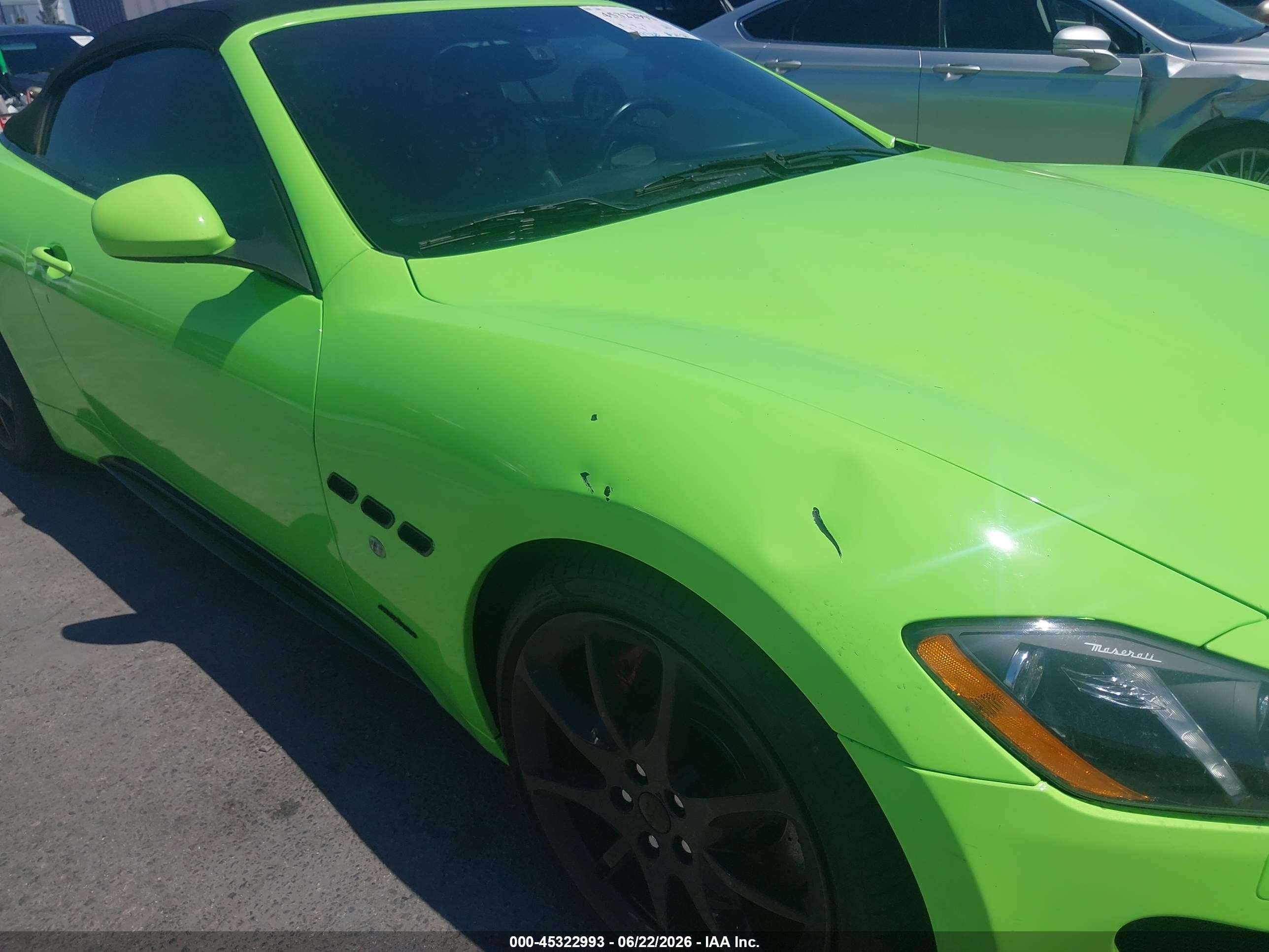 2014 Maserati Granturismo Mc/sport Green vin: ZAM45VMAXE0117297