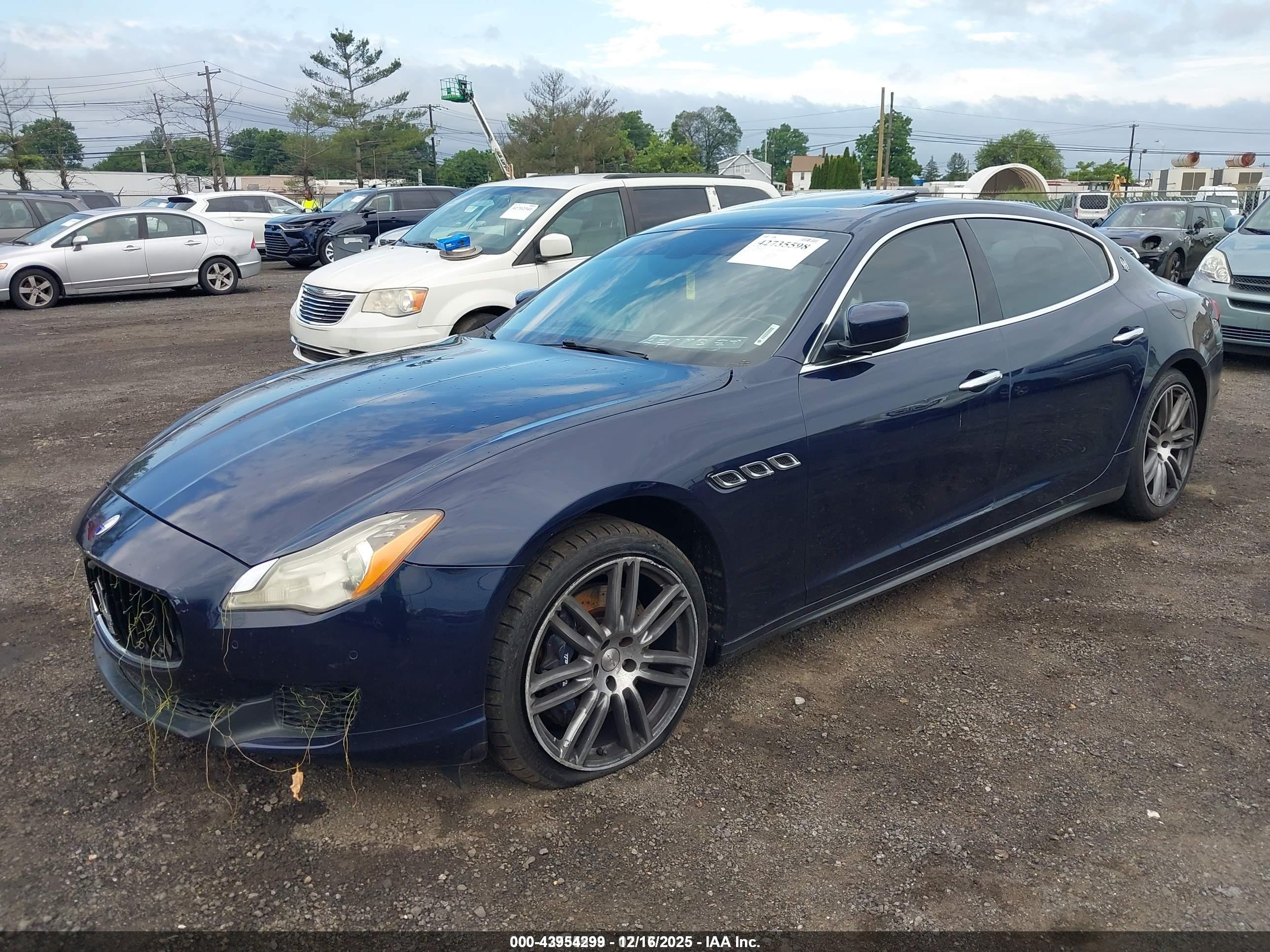 2014 Maserati Quattroporte S Q4 Синий vin: ZAM56RRA5E1108776