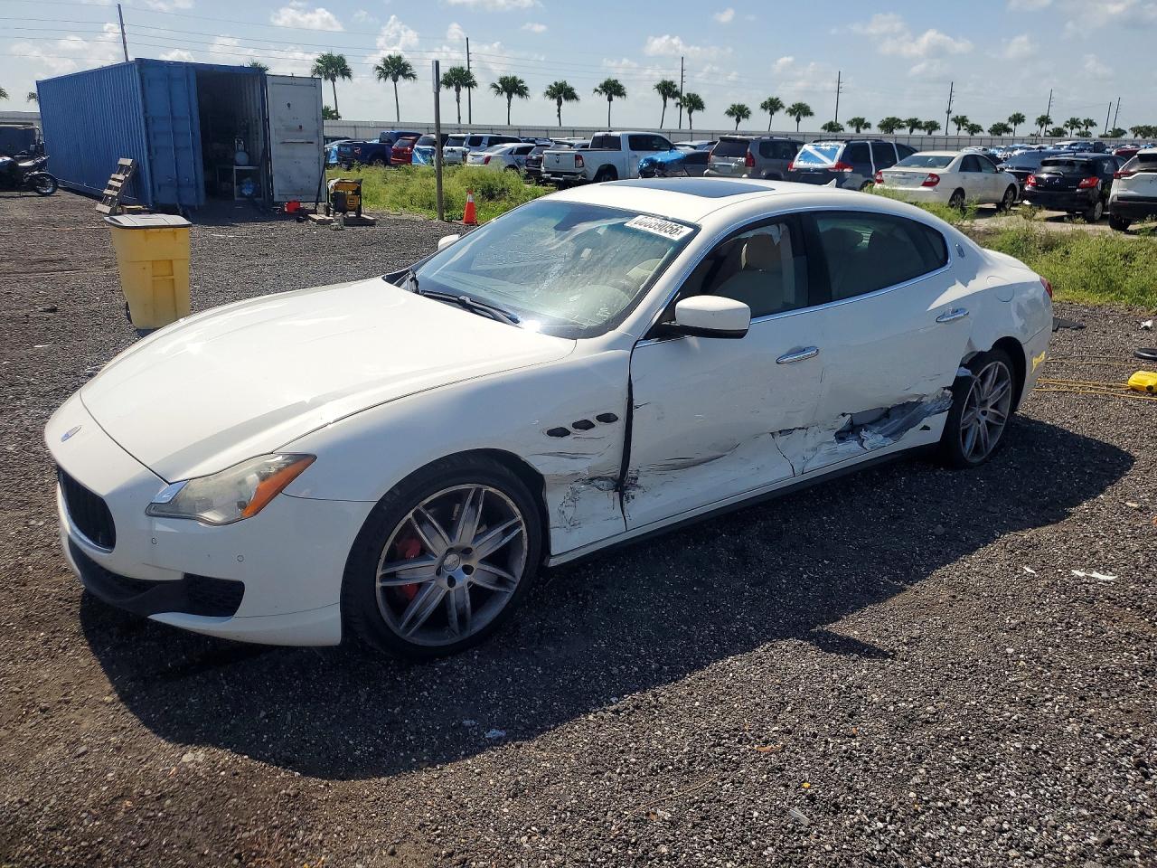 2015 Maserati Quattroporte S White vin: ZAM56RRA5F1129662